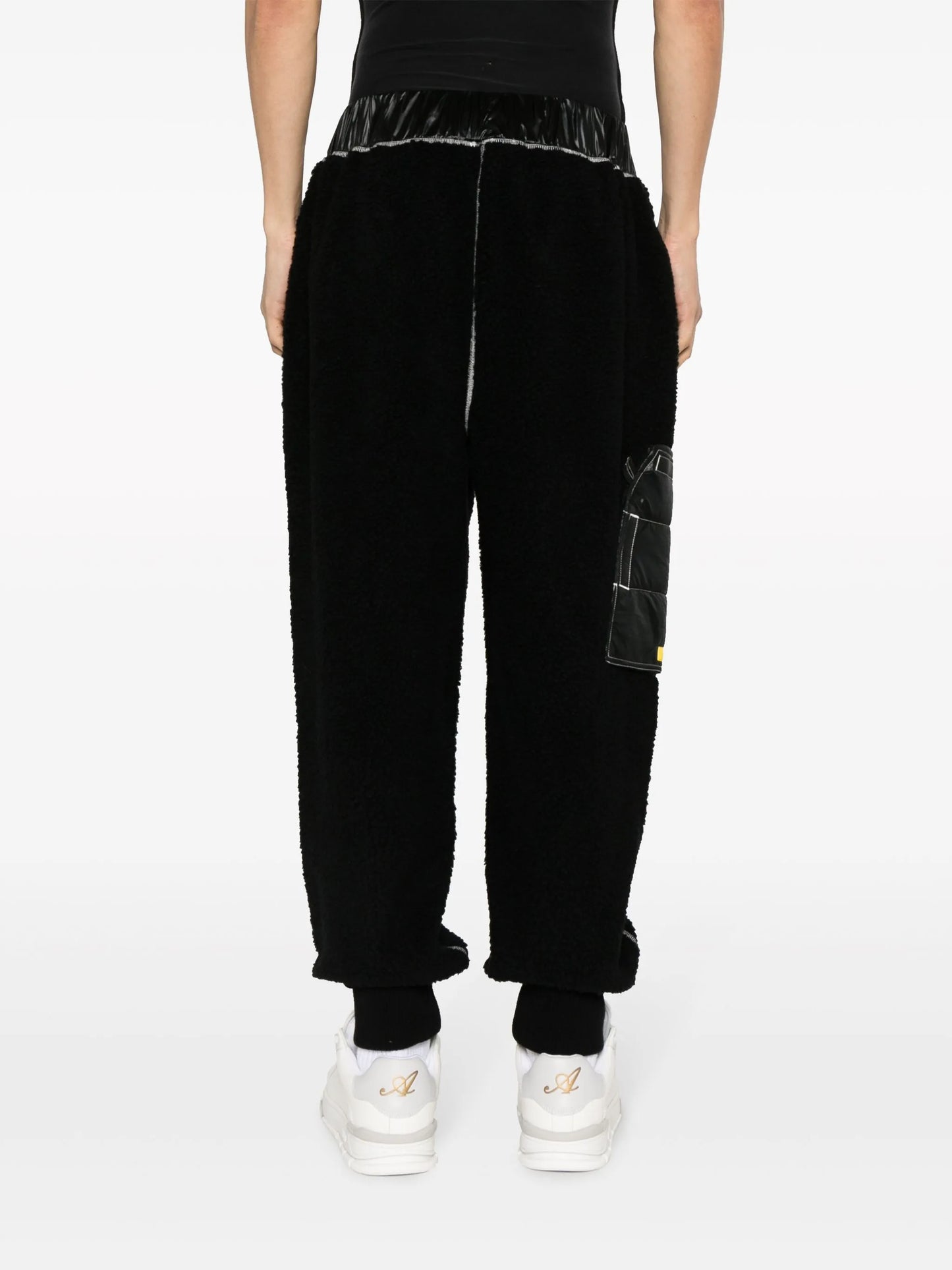 logo-patch fleece track pants