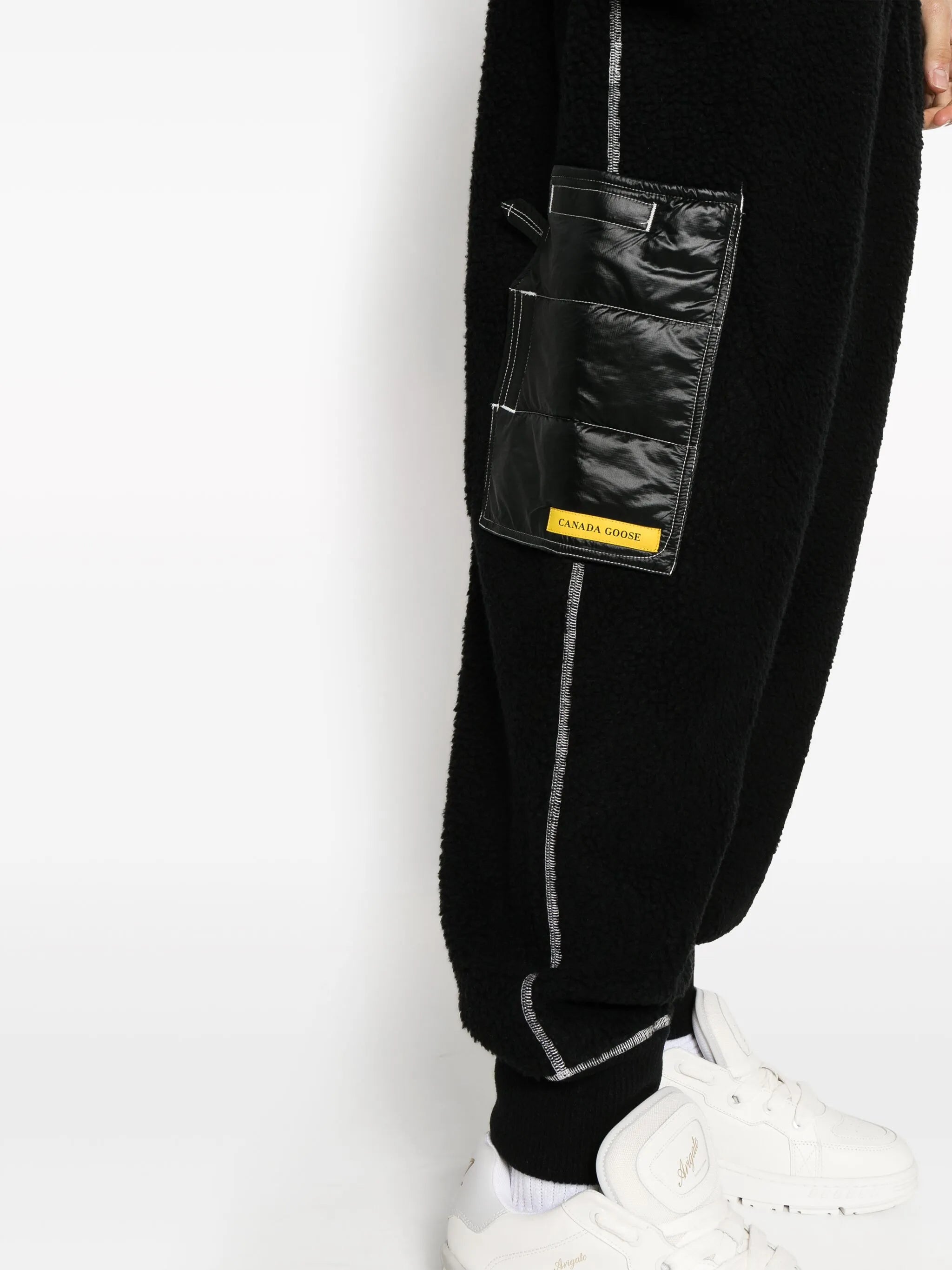 logo-patch fleece track pants