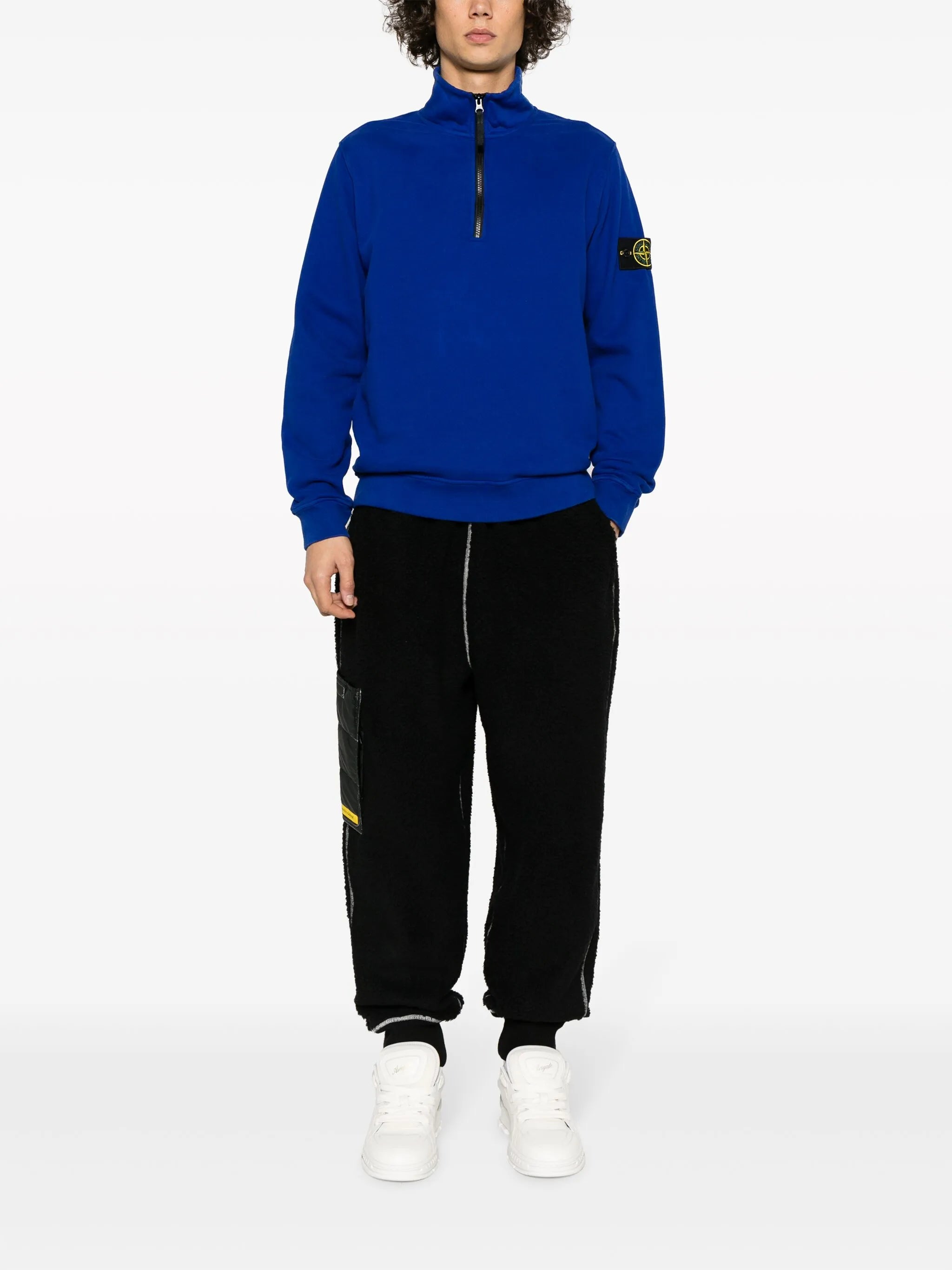 logo-patch fleece track pants