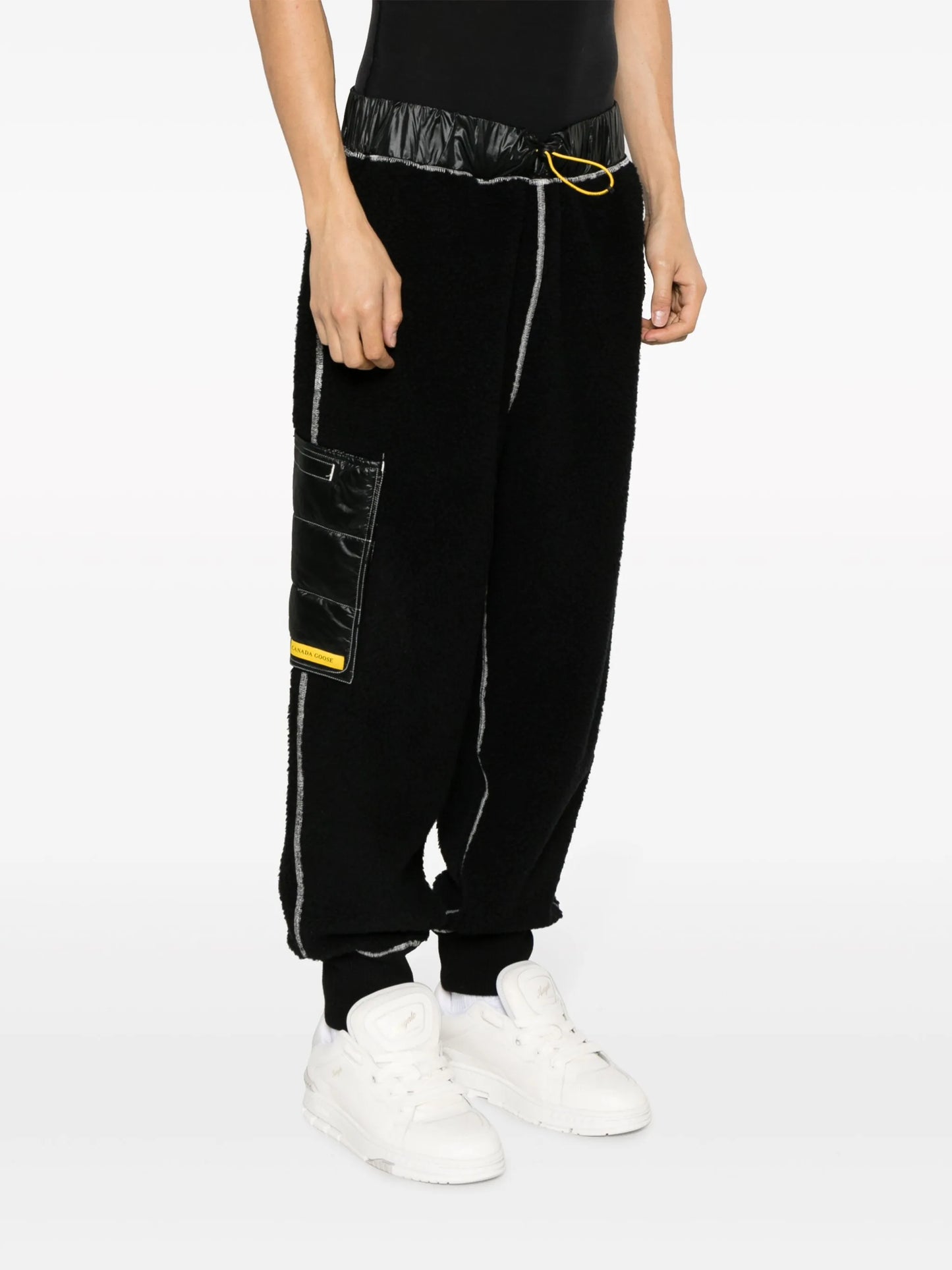 logo-patch fleece track pants