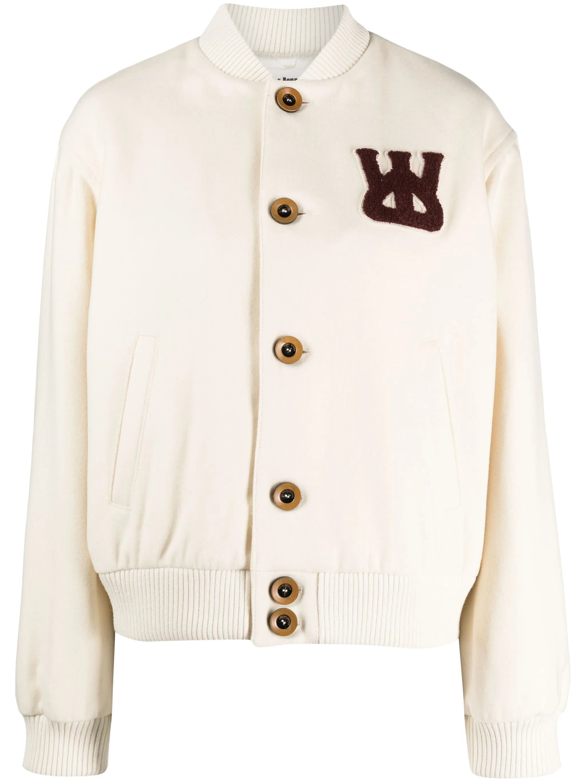 logo-appliqué bomber jacket