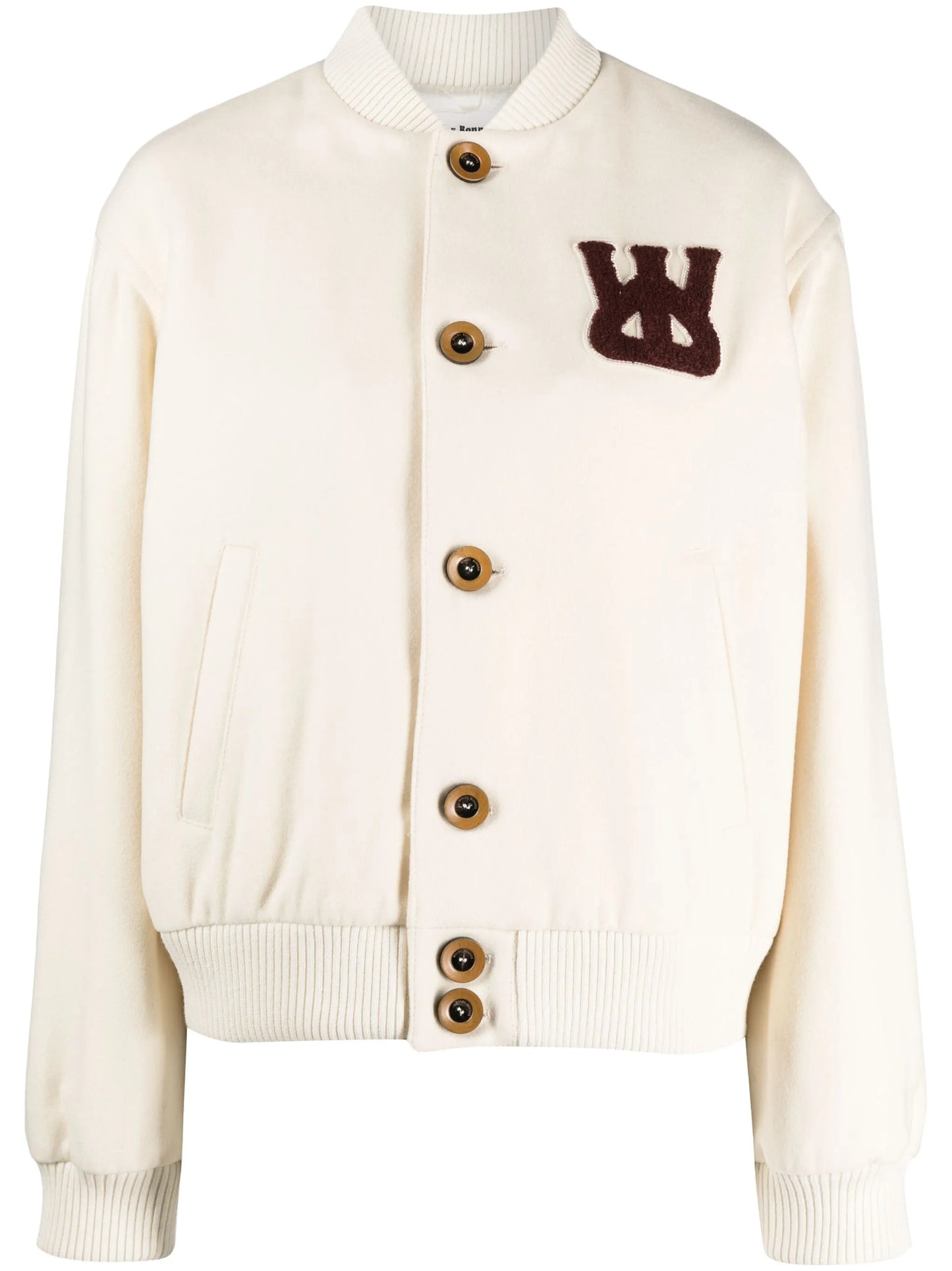 logo-appliqué bomber jacket