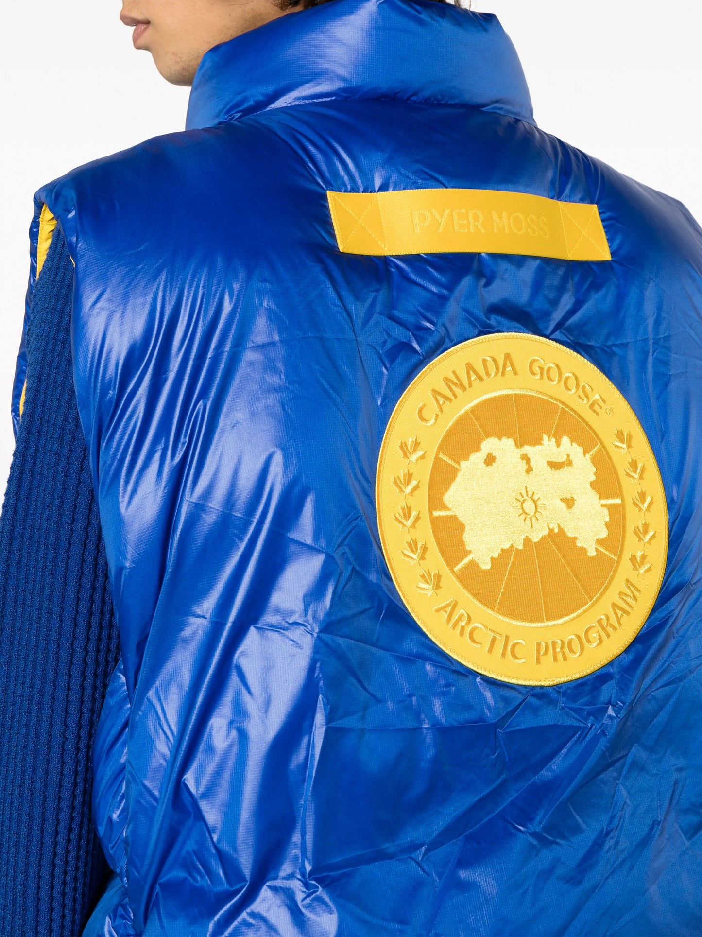 x Pyer Moss zip-up padded gilet