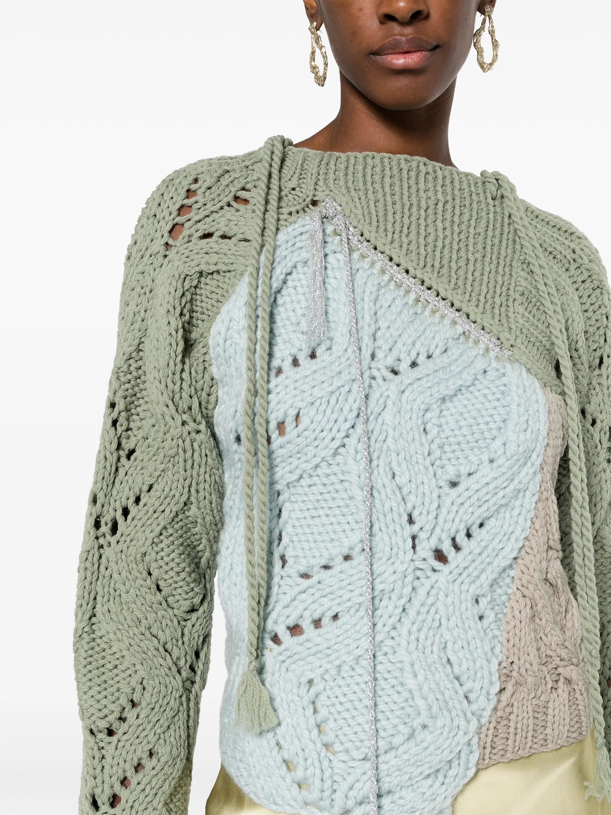 Toula patchwork wool jumper