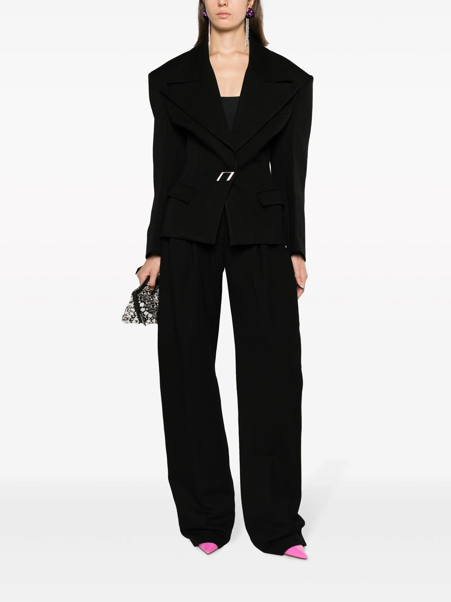 single-breasted fitted blazer