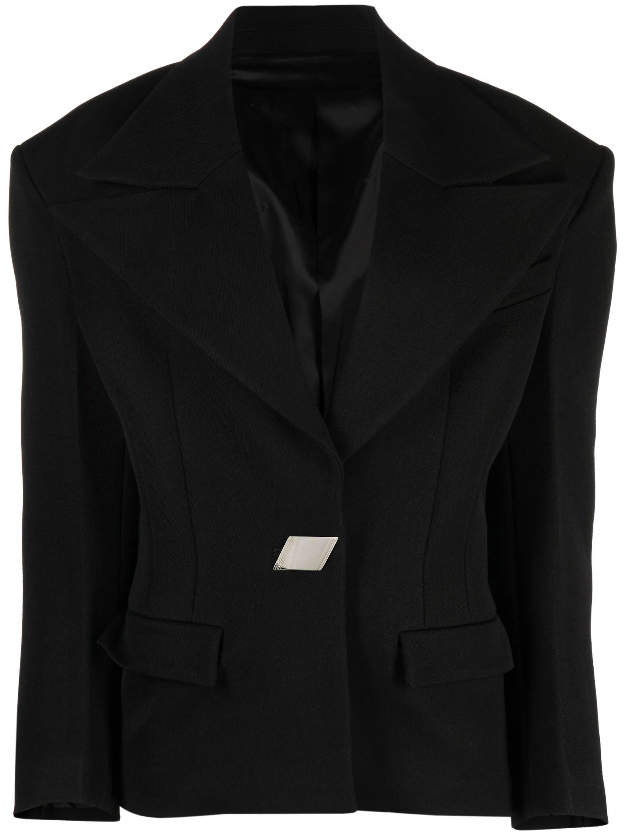 single-breasted fitted blazer