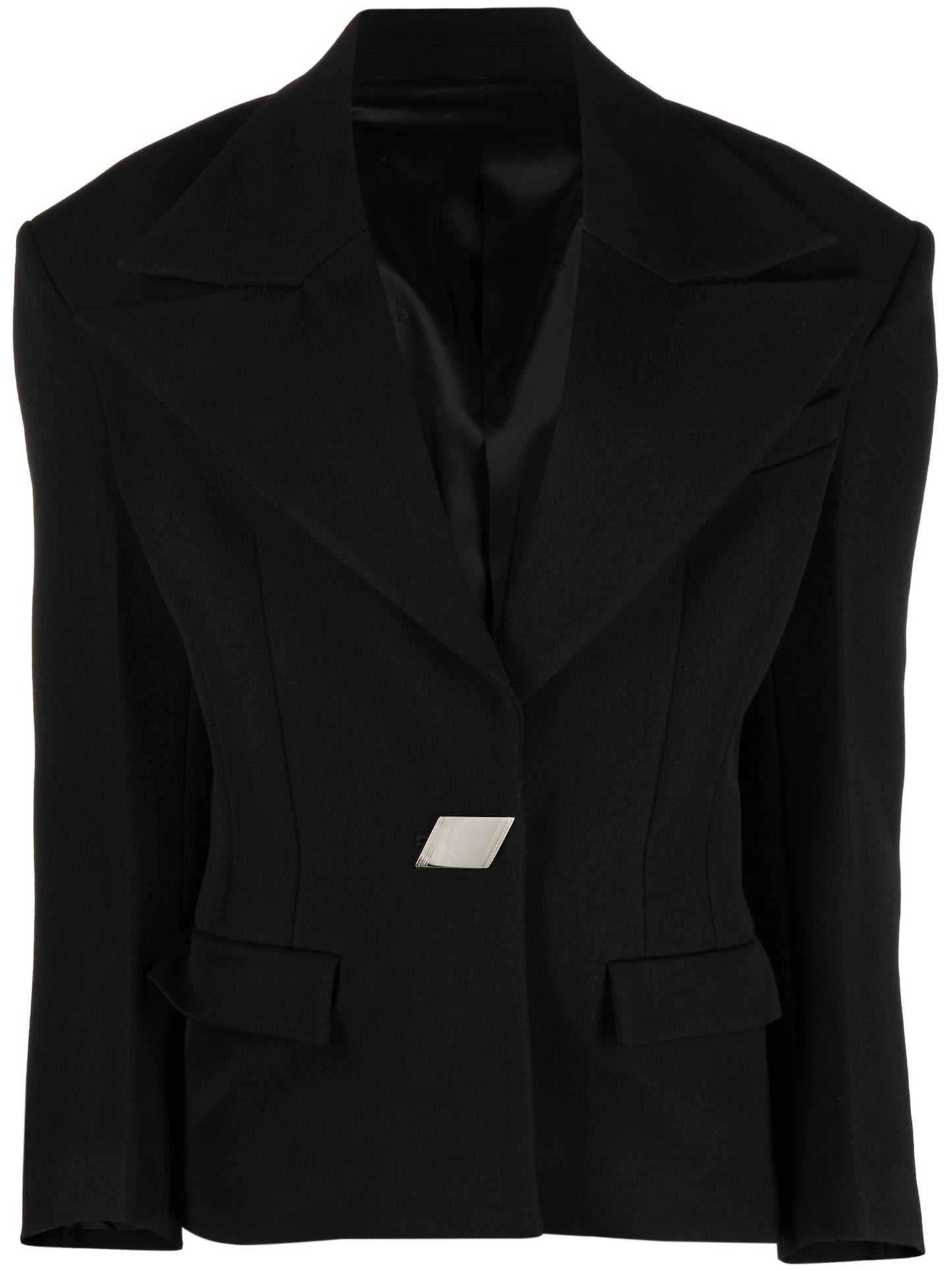single-breasted fitted blazer