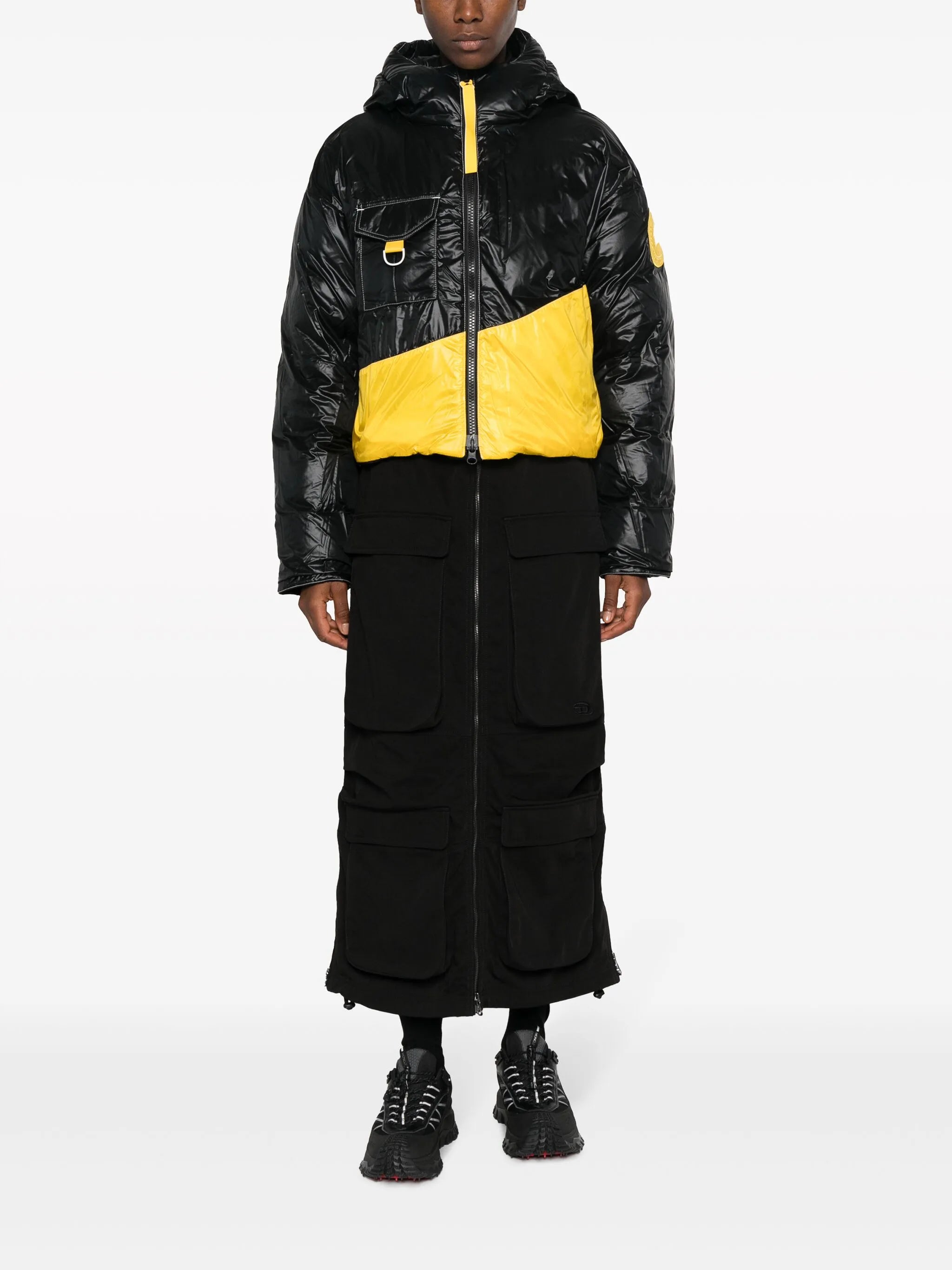 logo-patch down puffer jacket