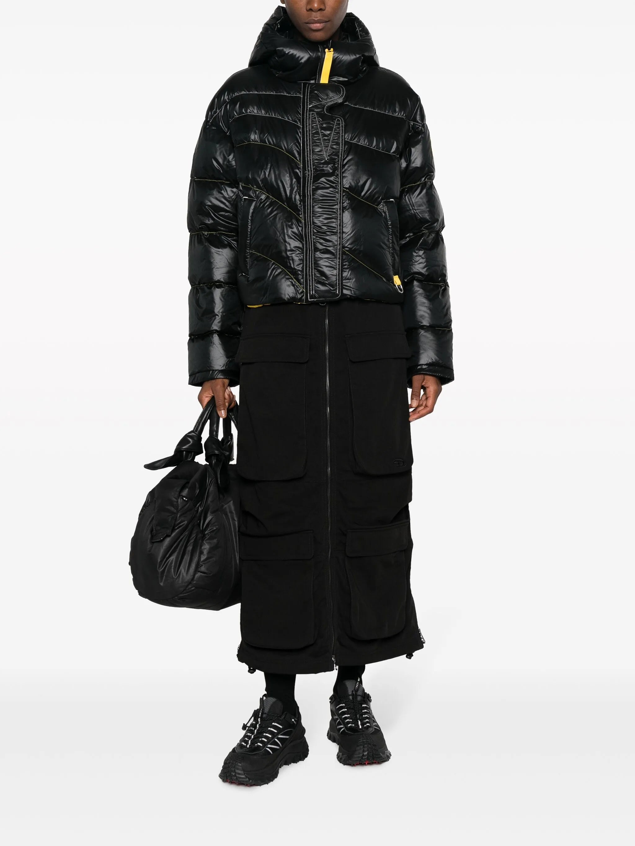 logo-patch down puffer jacket