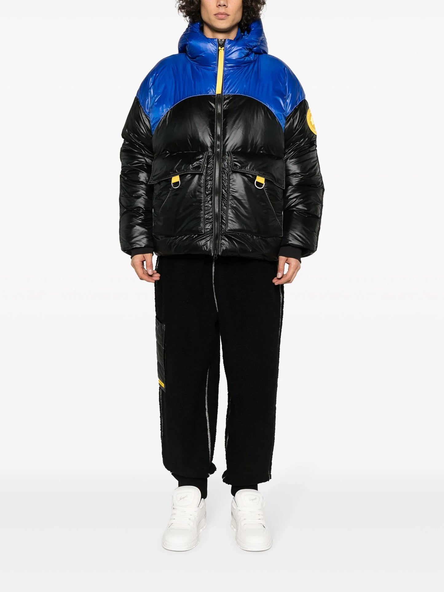 logo-patch padded jacket