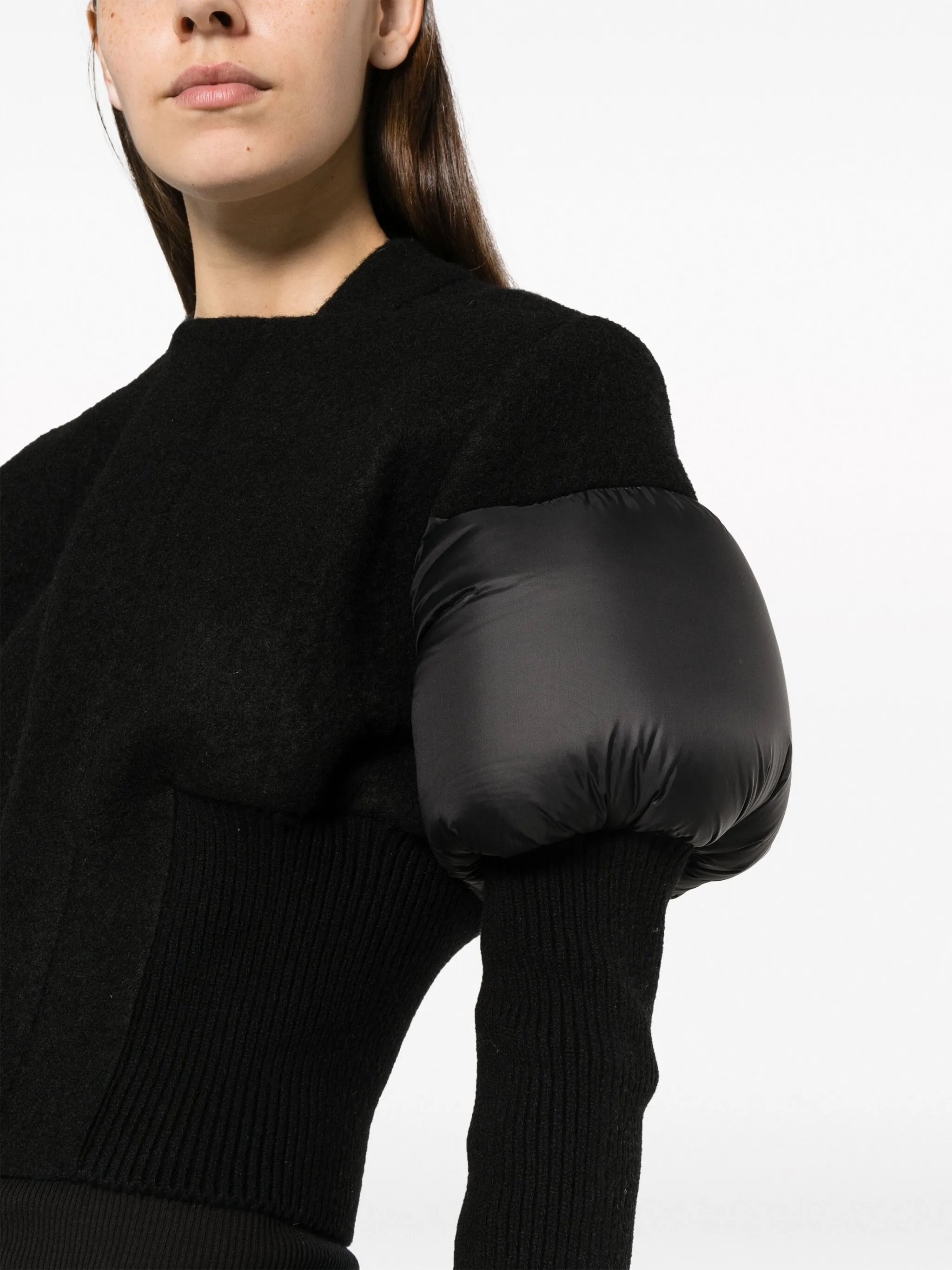 cropped panelled jacket