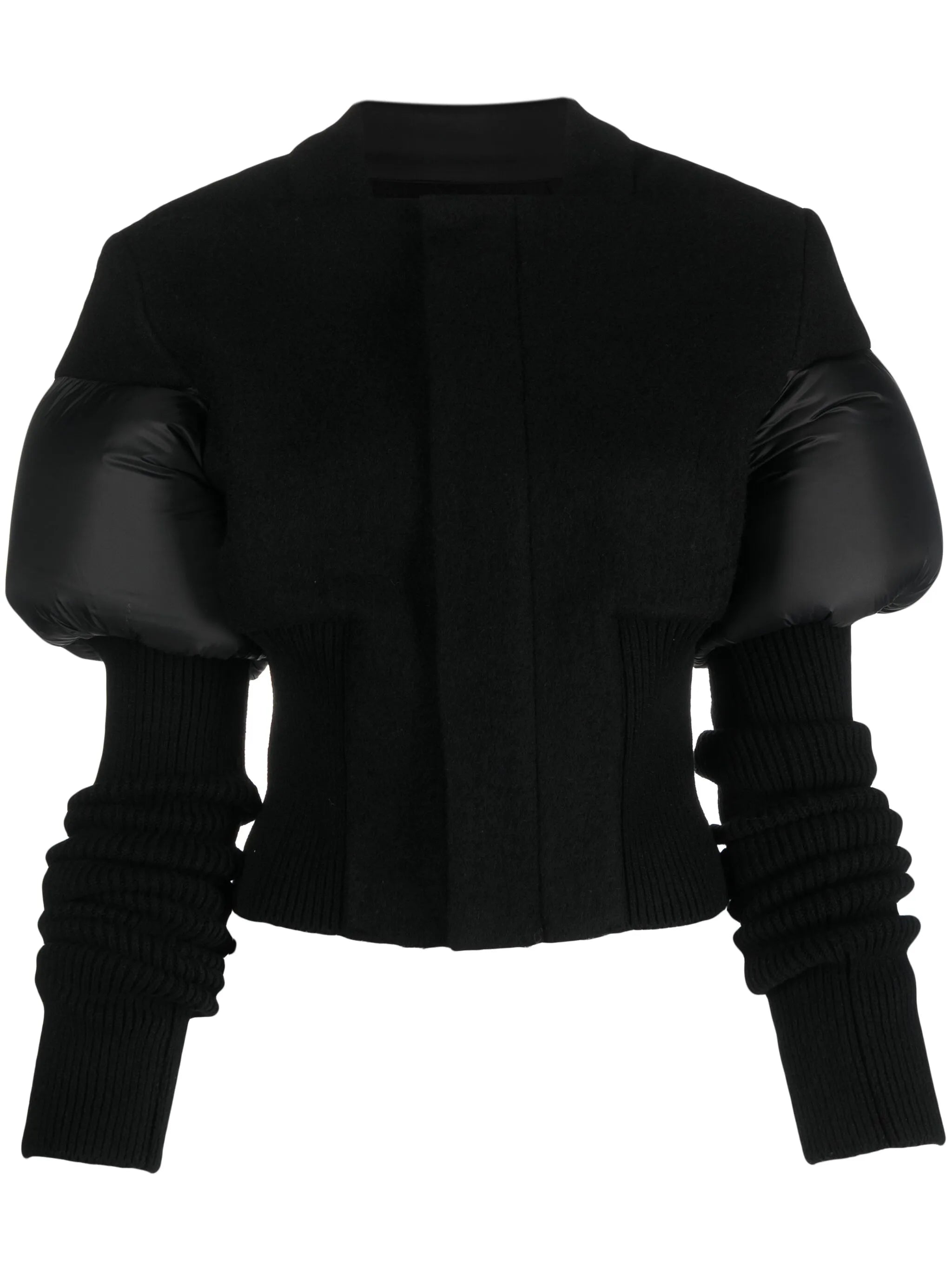 cropped panelled jacket