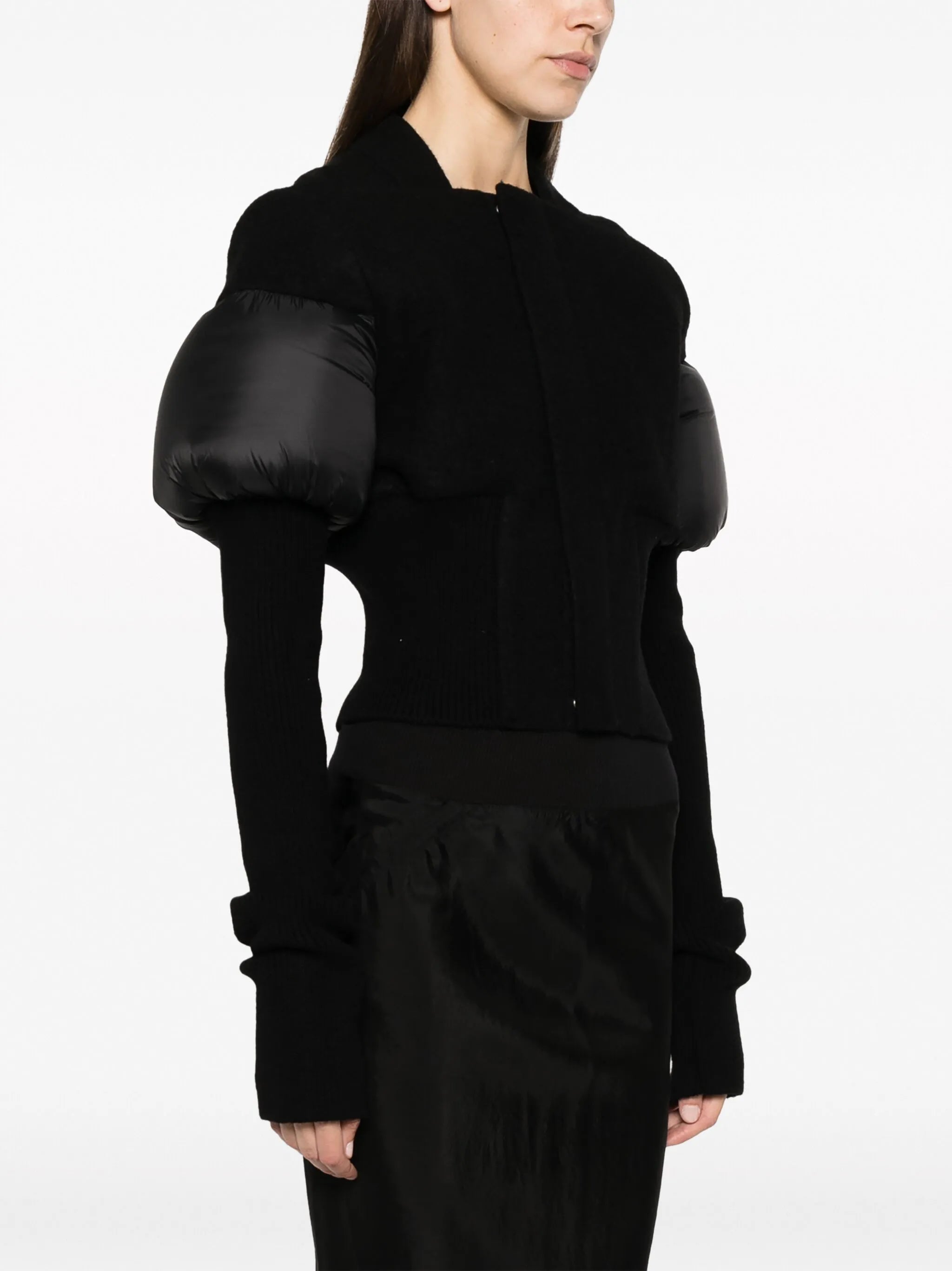 cropped panelled jacket