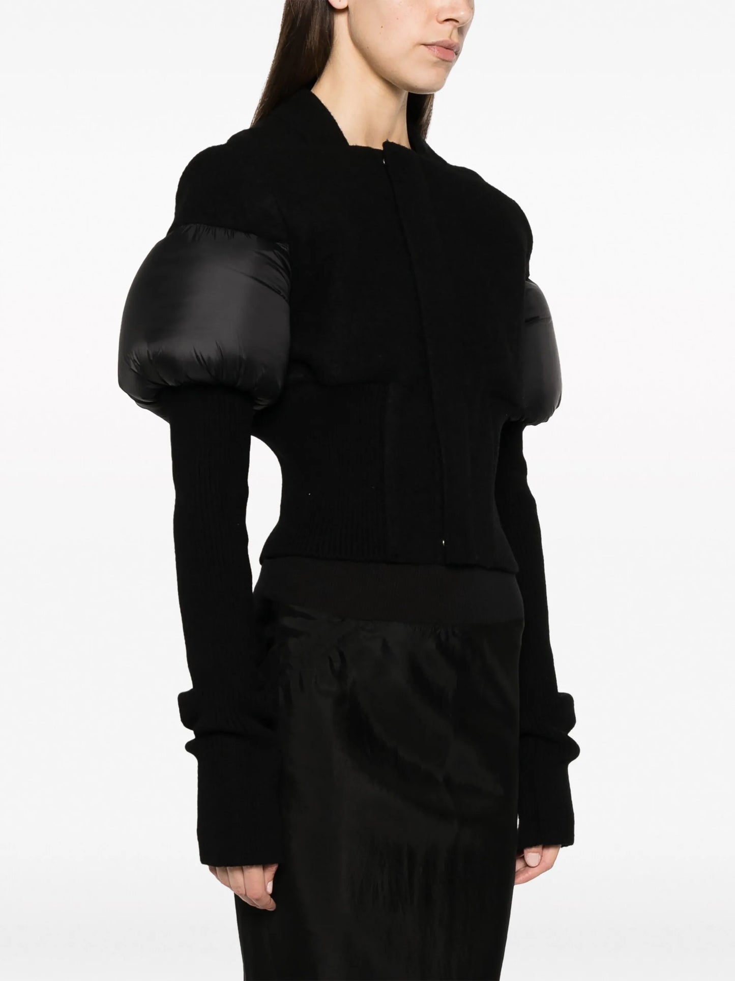 cropped panelled jacket