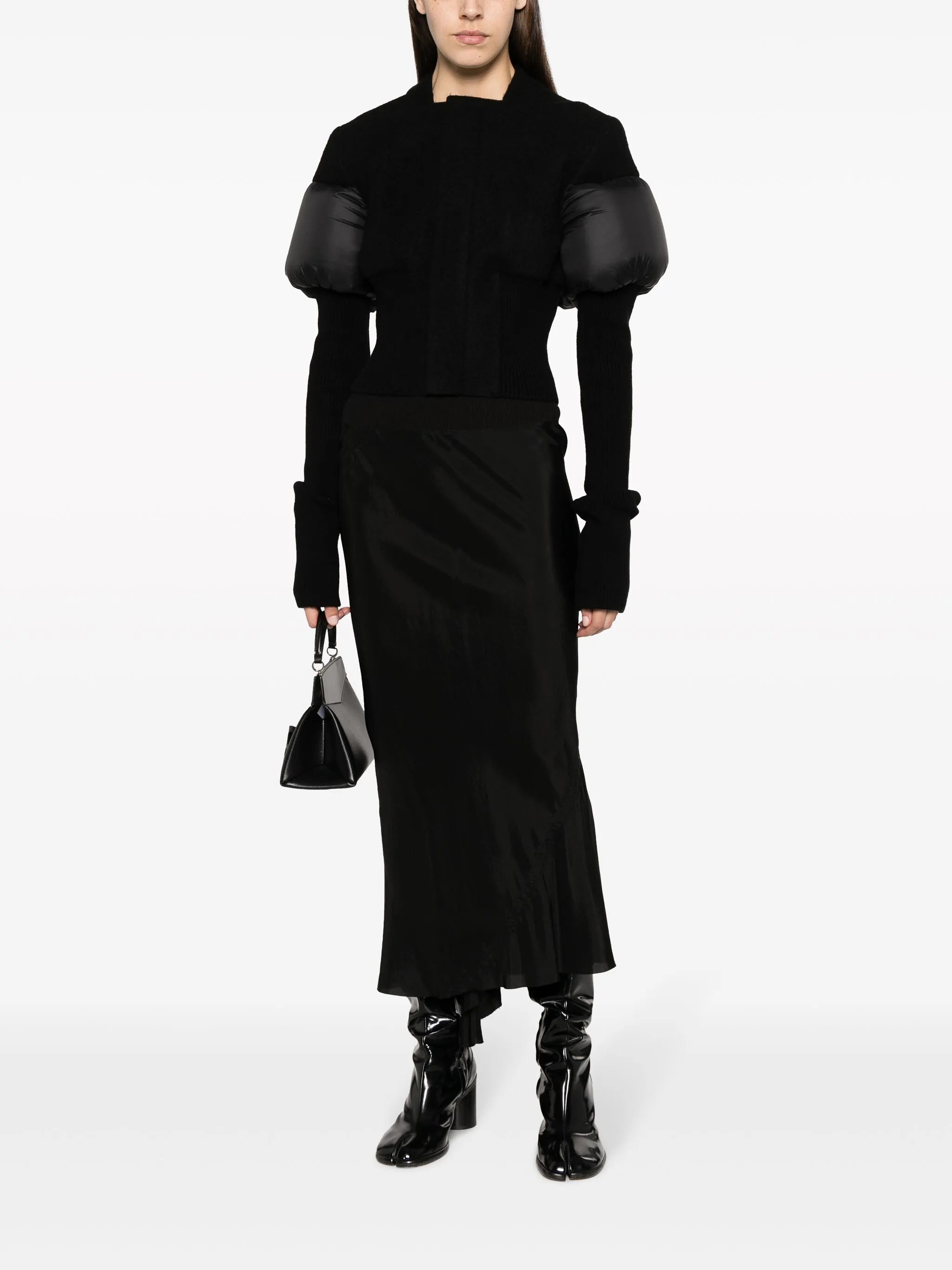 cropped panelled jacket
