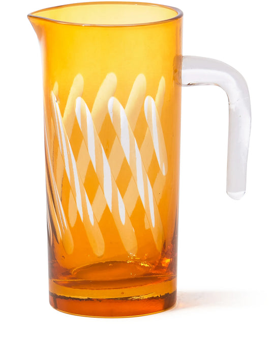 tubular glass pitcher