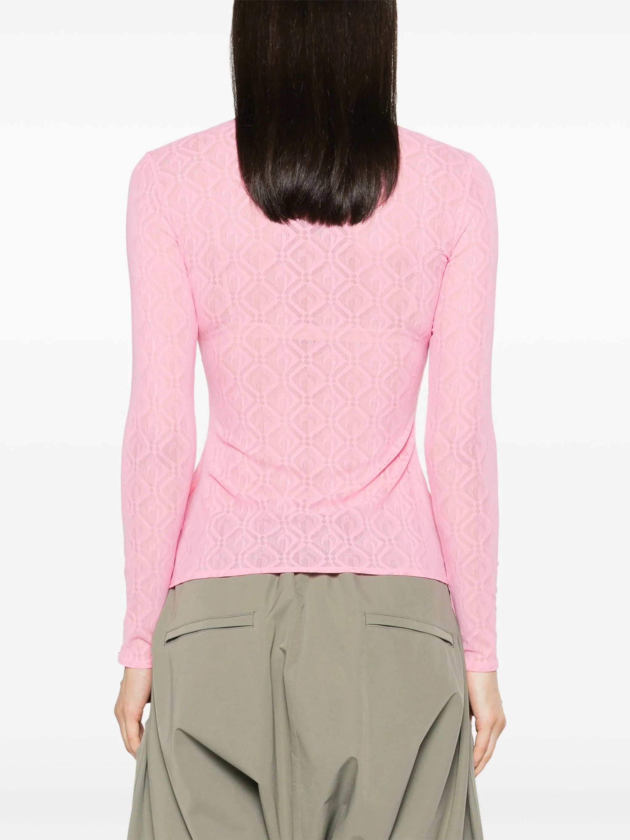 Moon Diamant-jacquard top