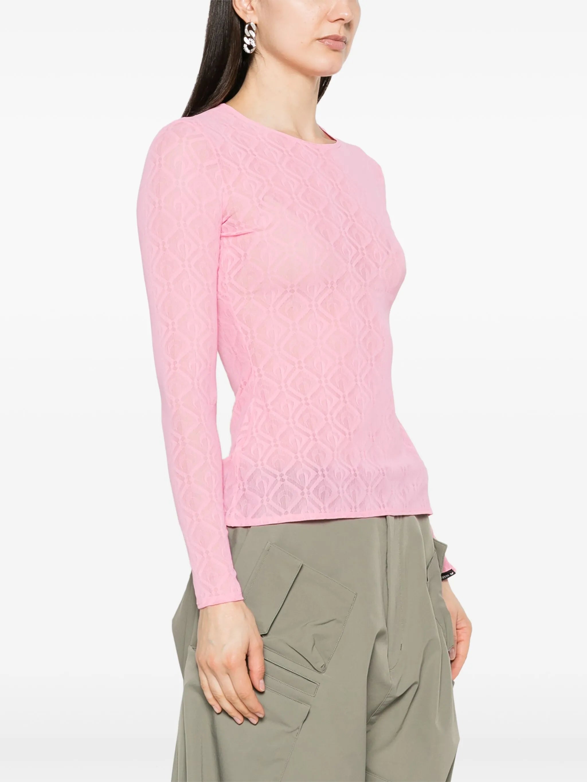 Moon Diamant-jacquard top