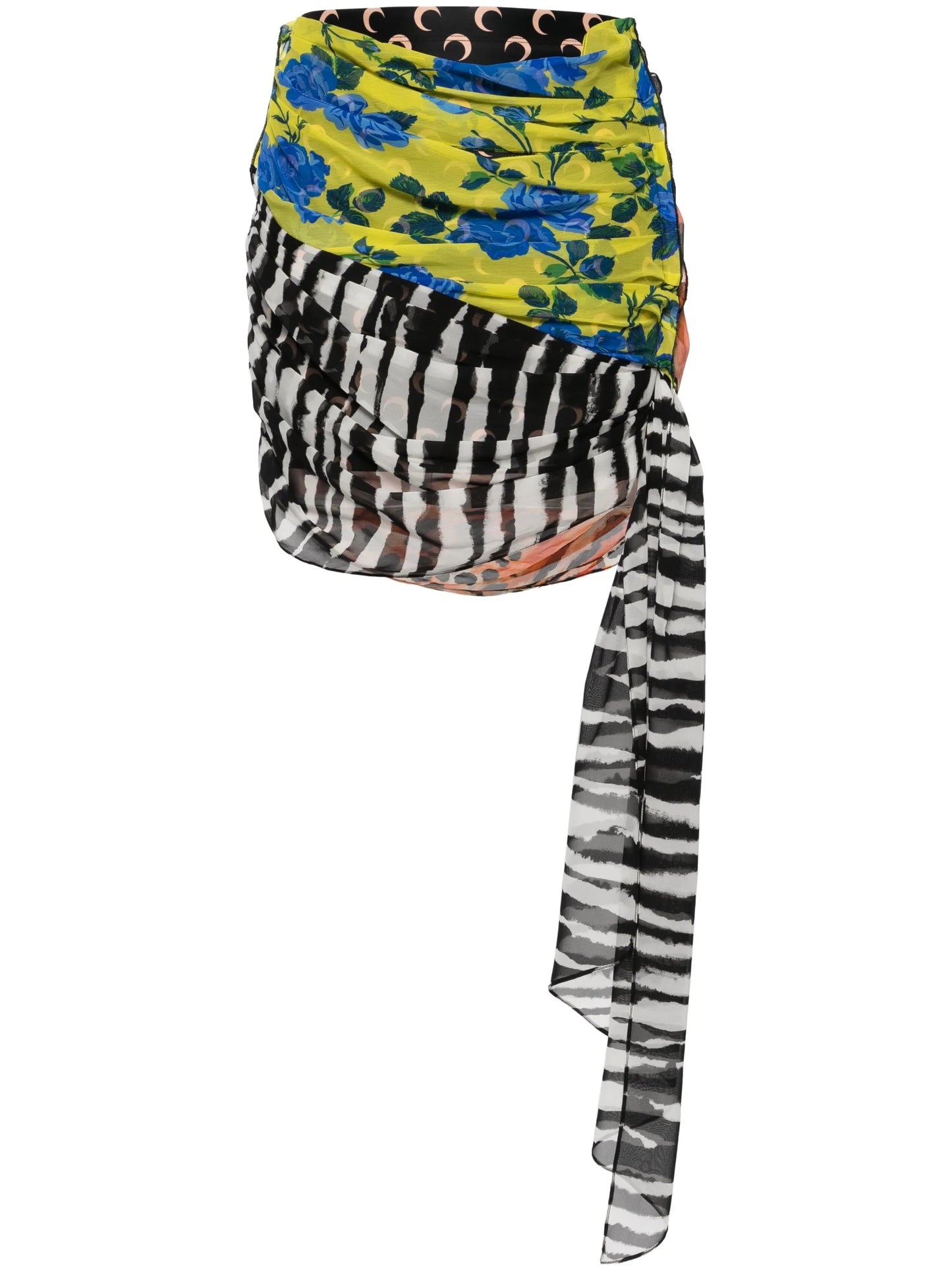 Regenerated Scarves draped skirt