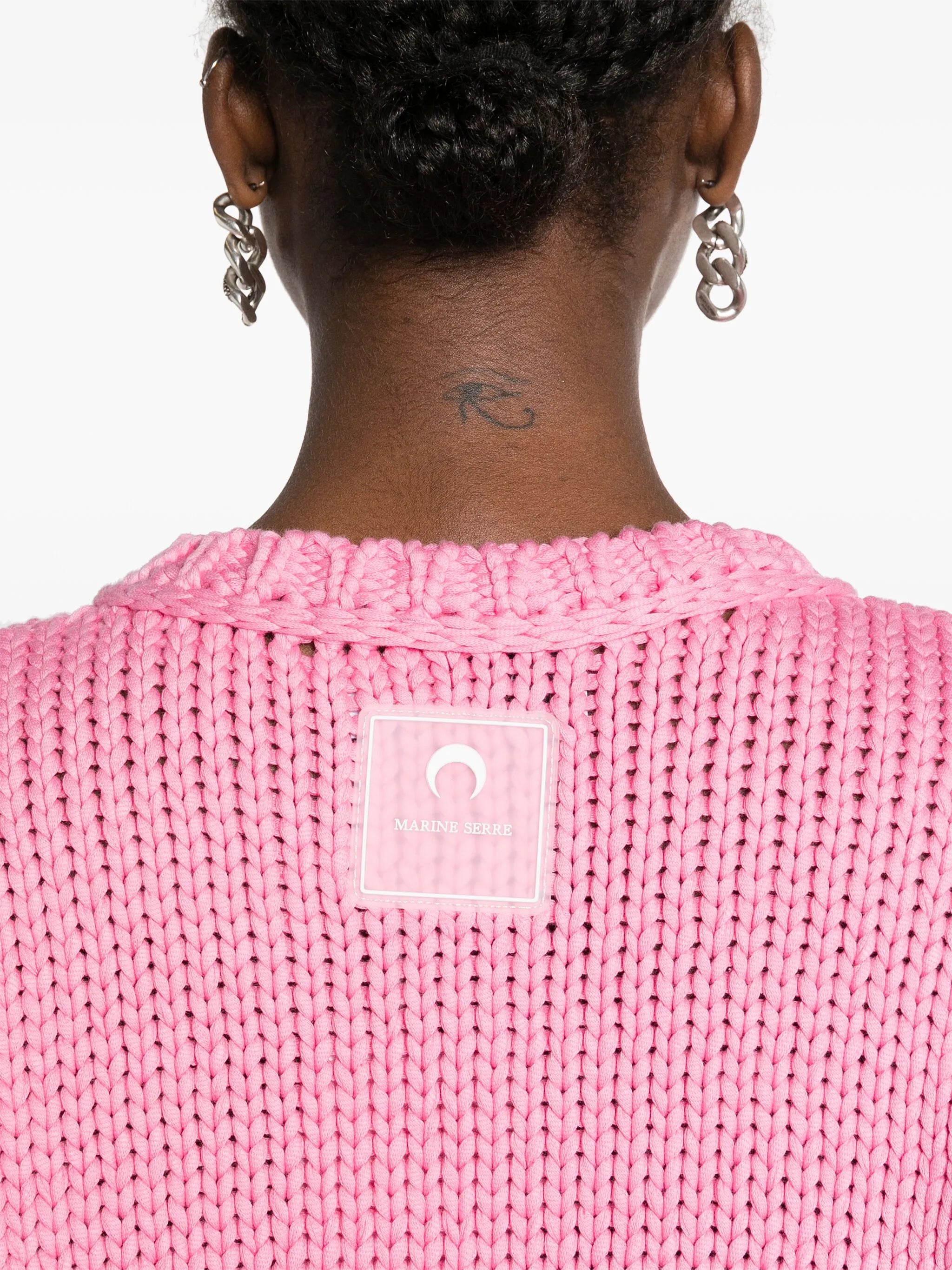 crew-neck chunky-knit jumper