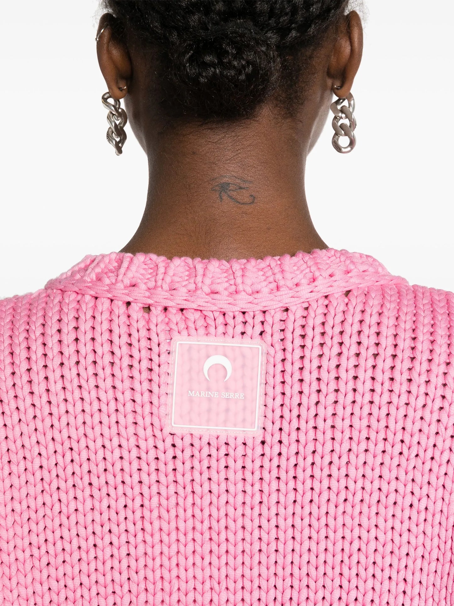 crew-neck chunky-knit jumper