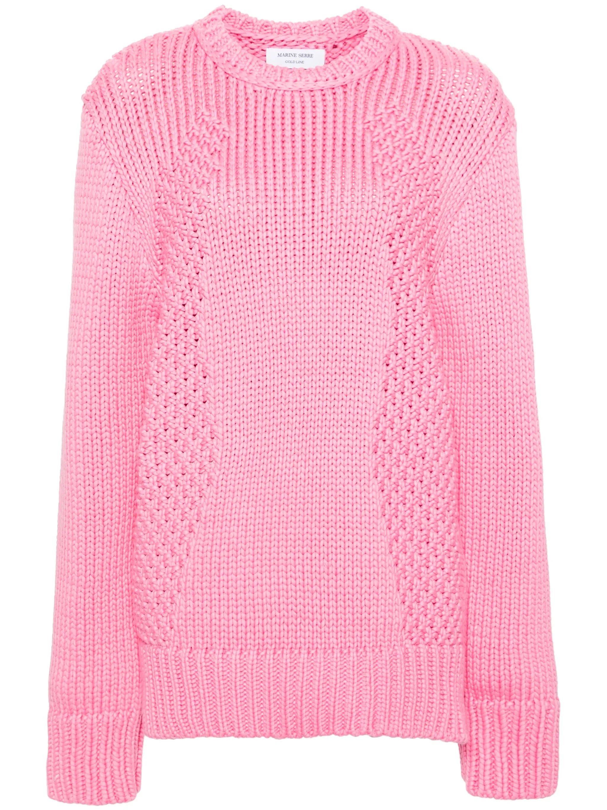 crew-neck chunky-knit jumper