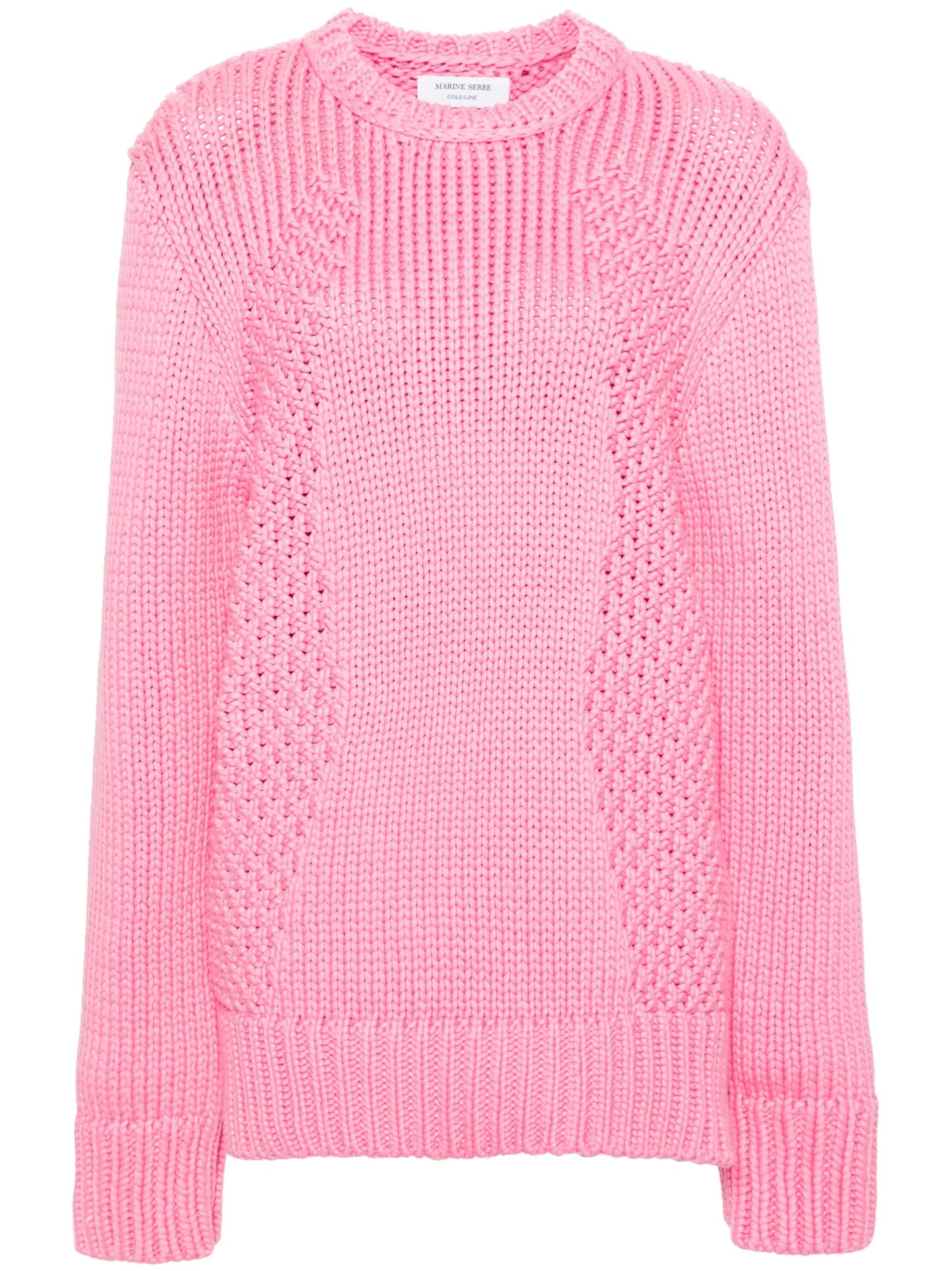 crew-neck chunky-knit jumper