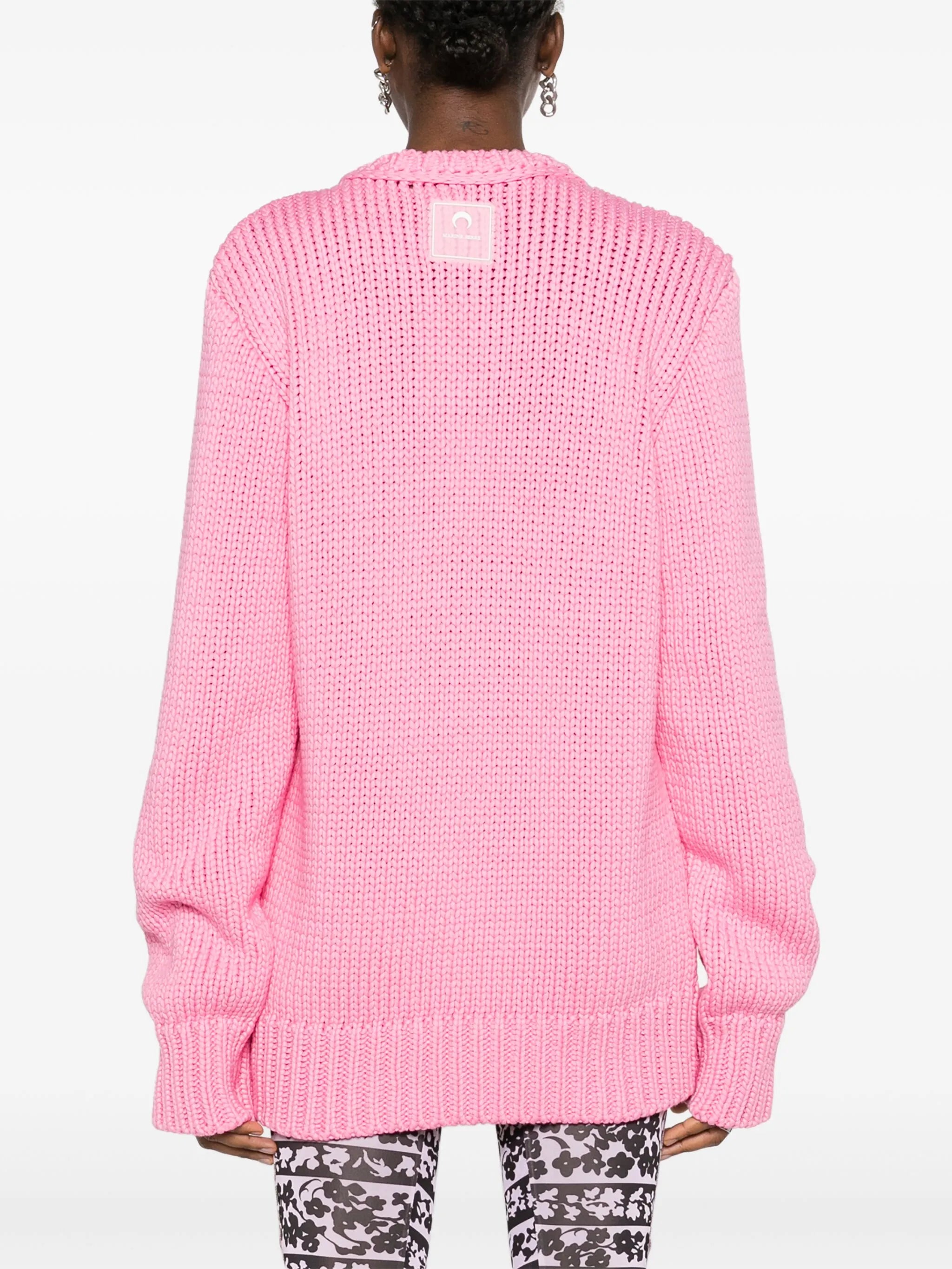 crew-neck chunky-knit jumper