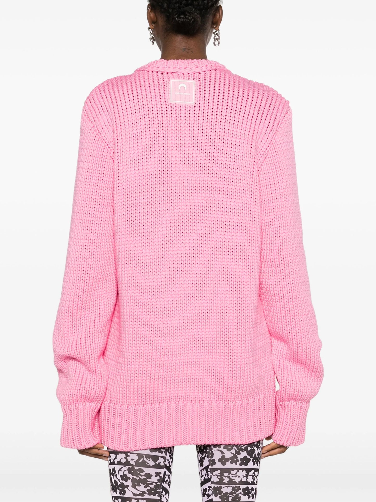 crew-neck chunky-knit jumper