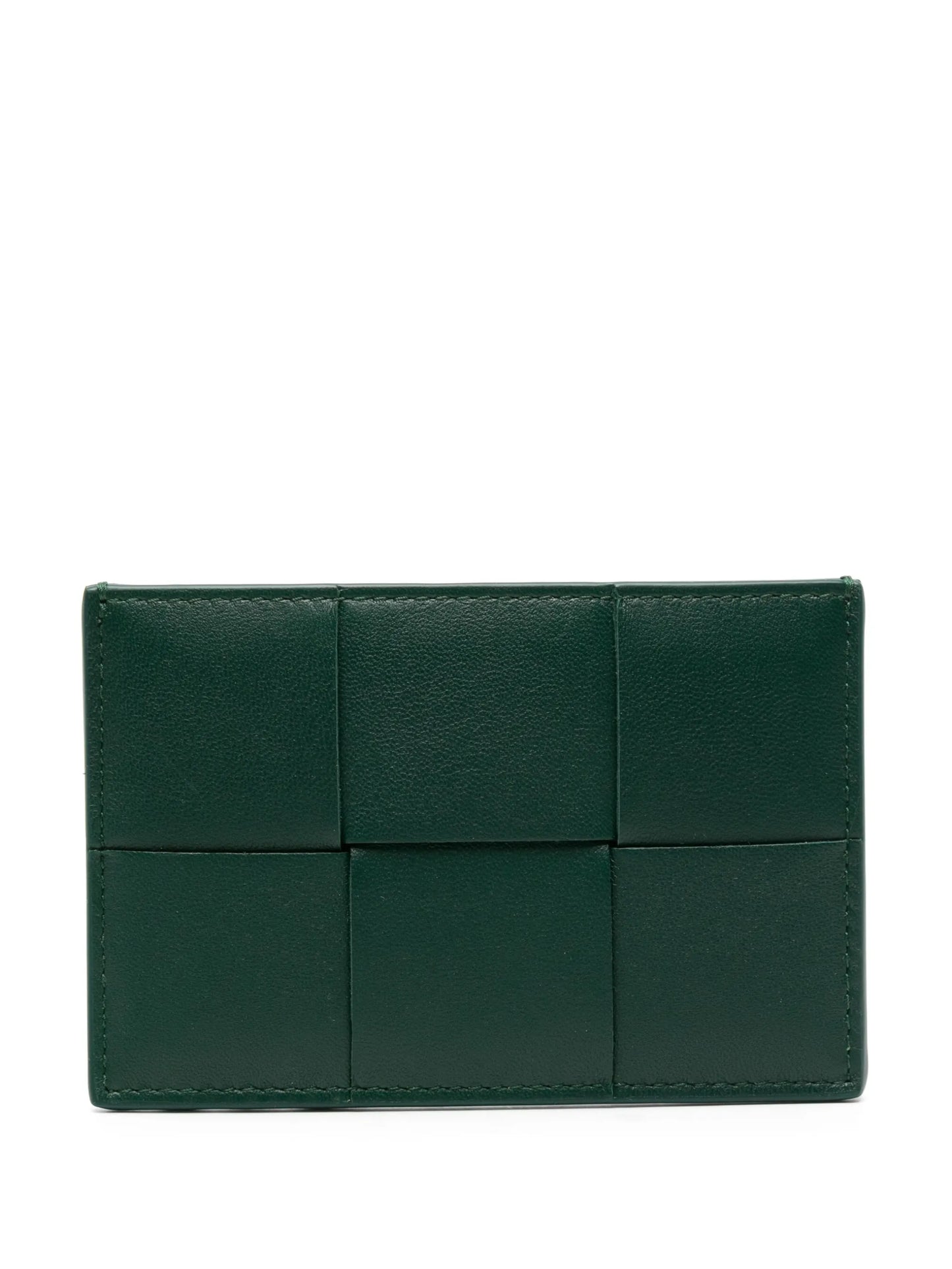 Intrecciato leather cardholder