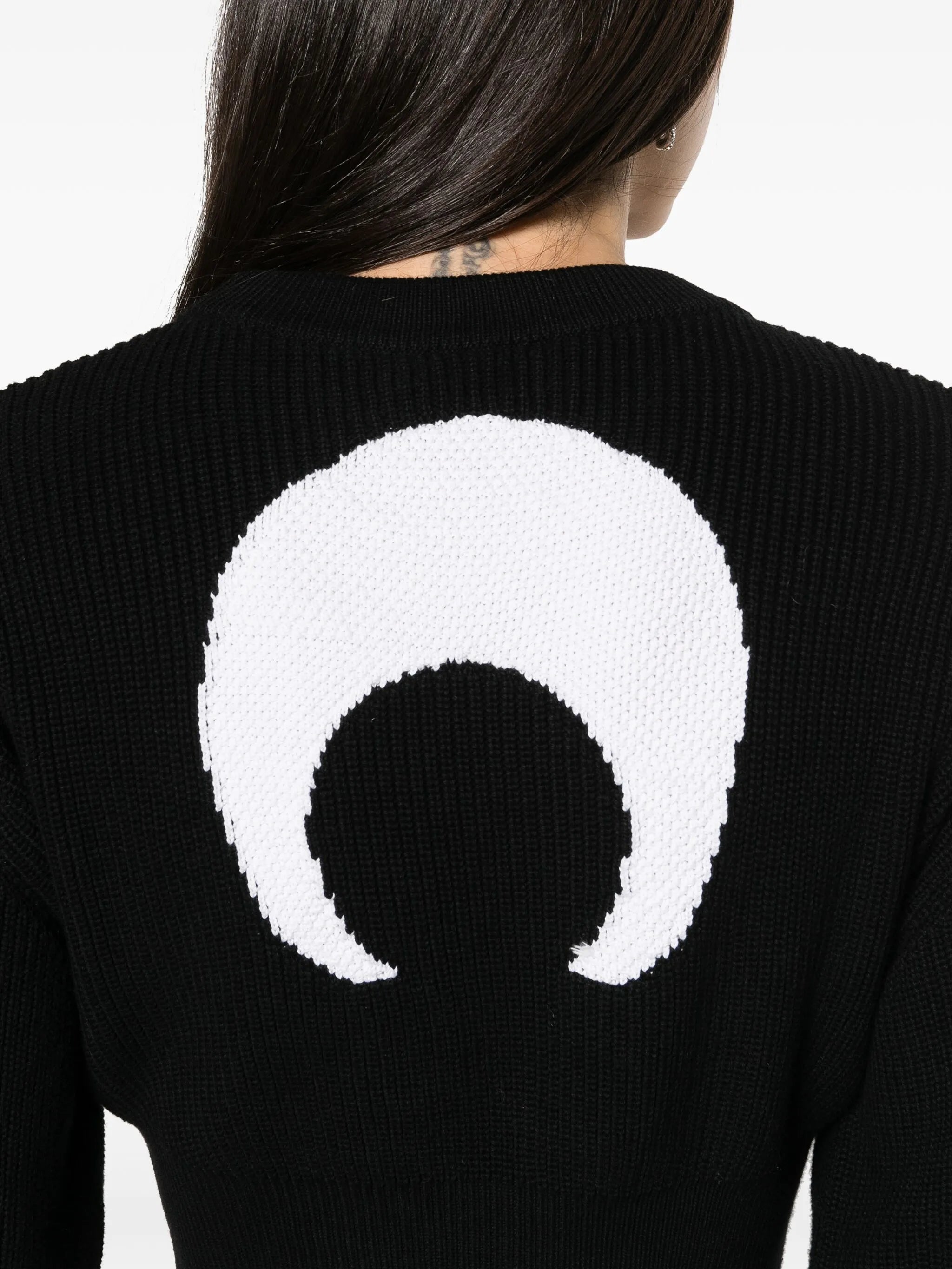 Core-knit ribbed jumper
