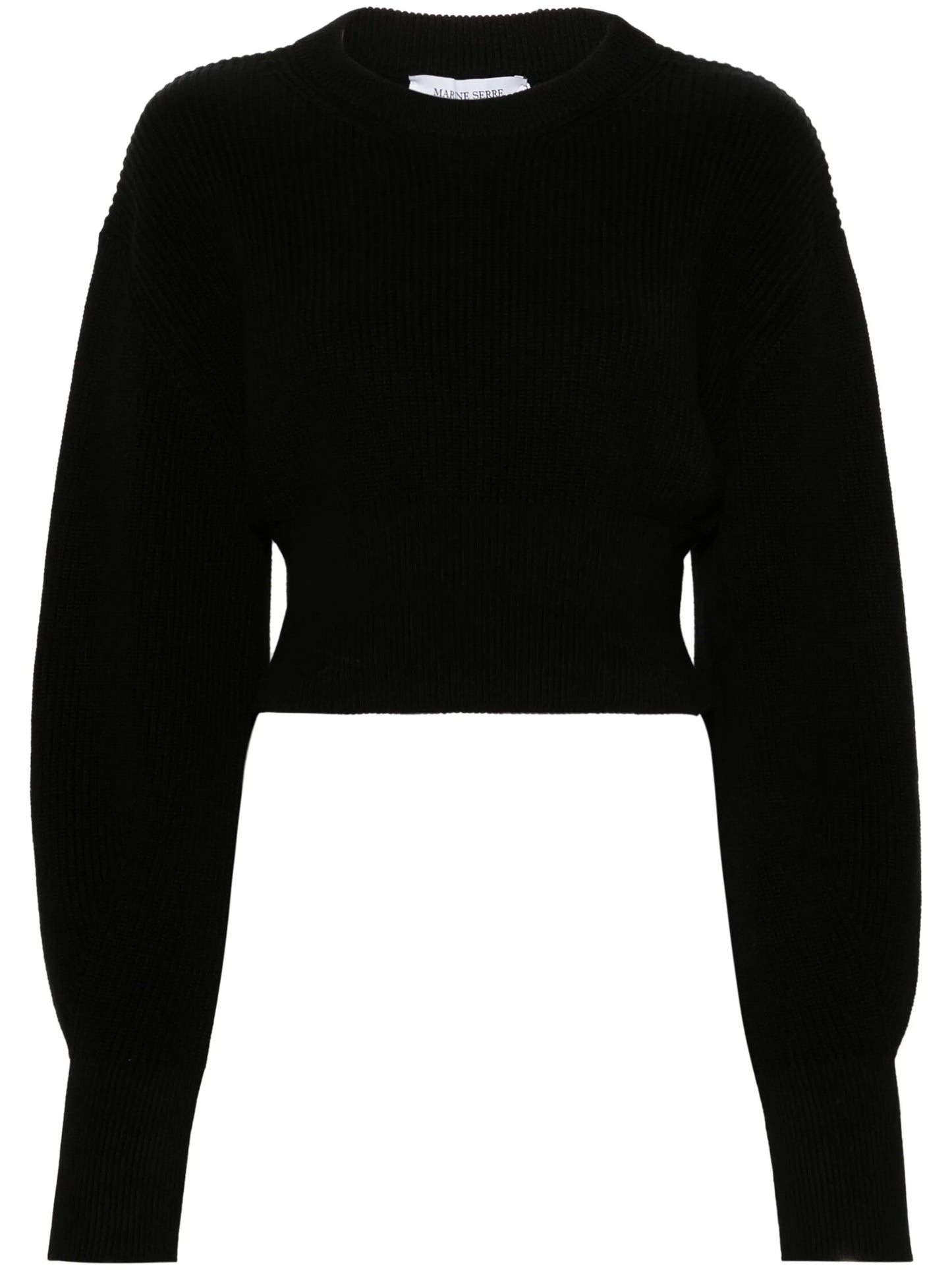 Core-knit ribbed jumper