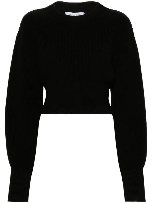 Core-knit ribbed jumper
