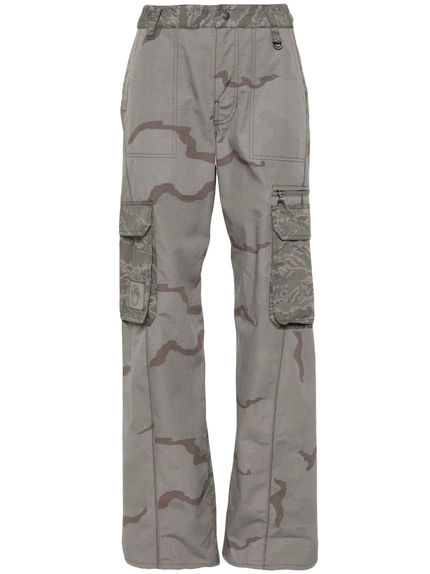 Regenerated wide-leg cargo trousers