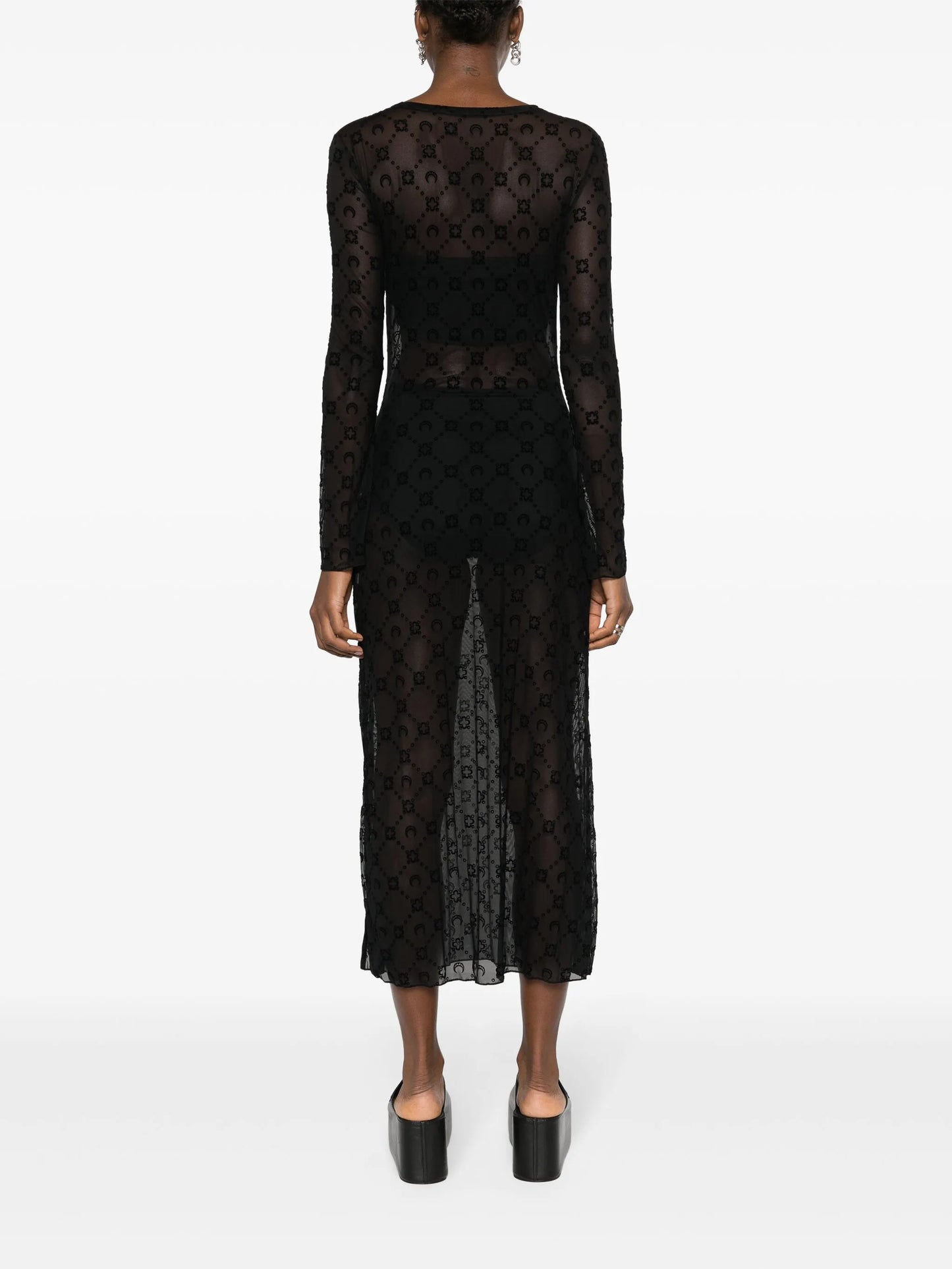 Moonogram mesh dress