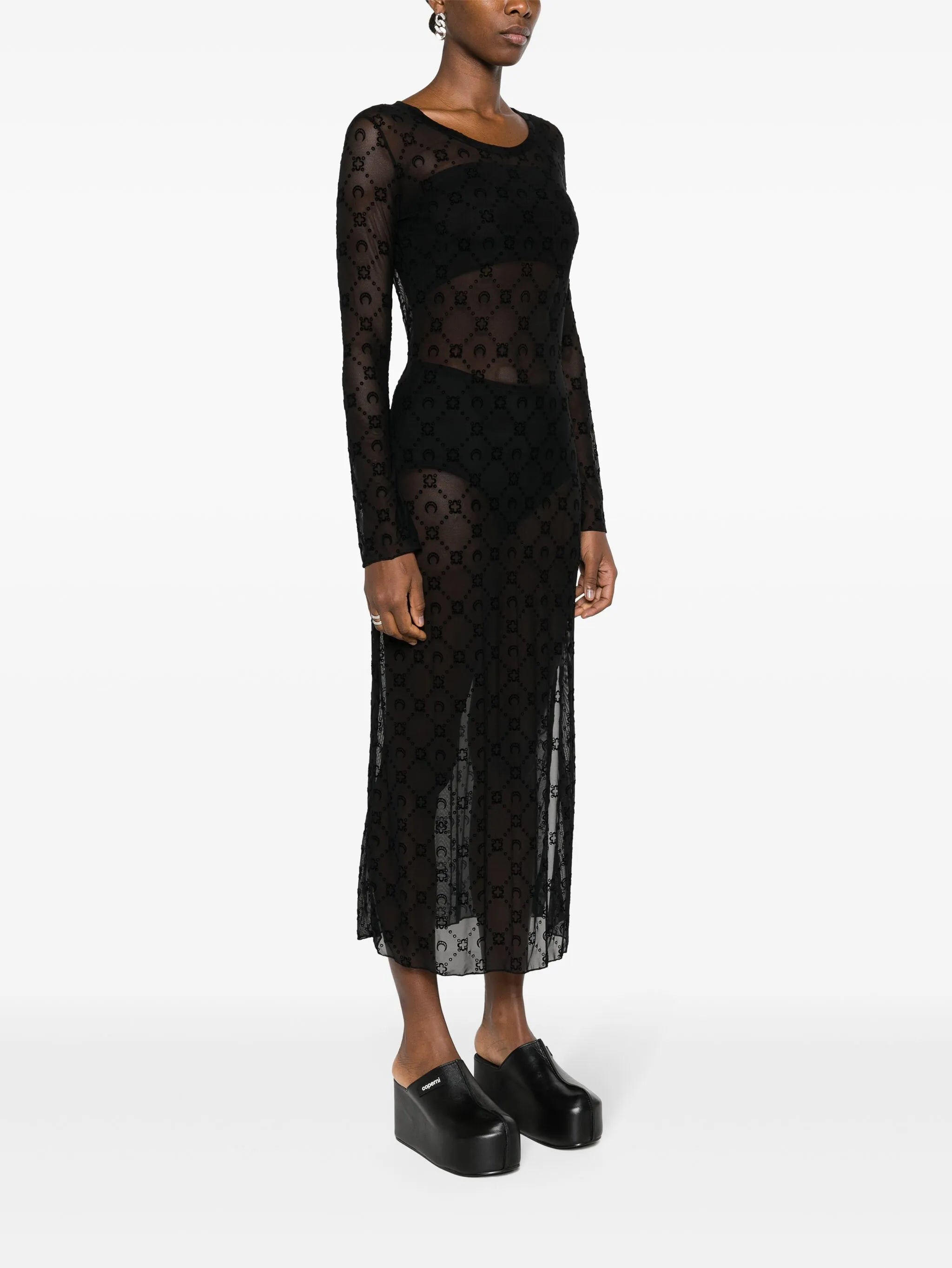 Moonogram mesh dress