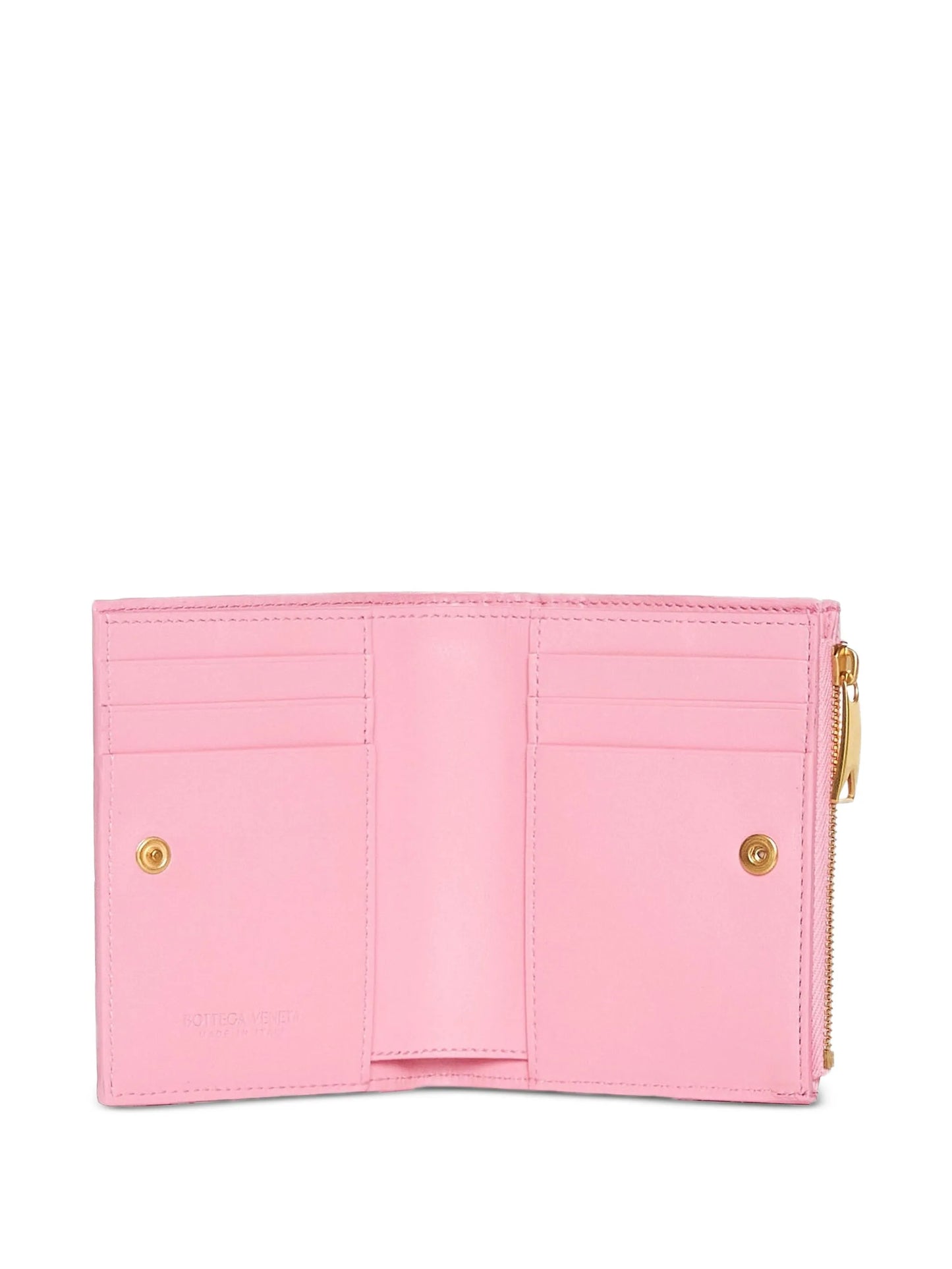 Intrecciato leather bi-fold wallet
