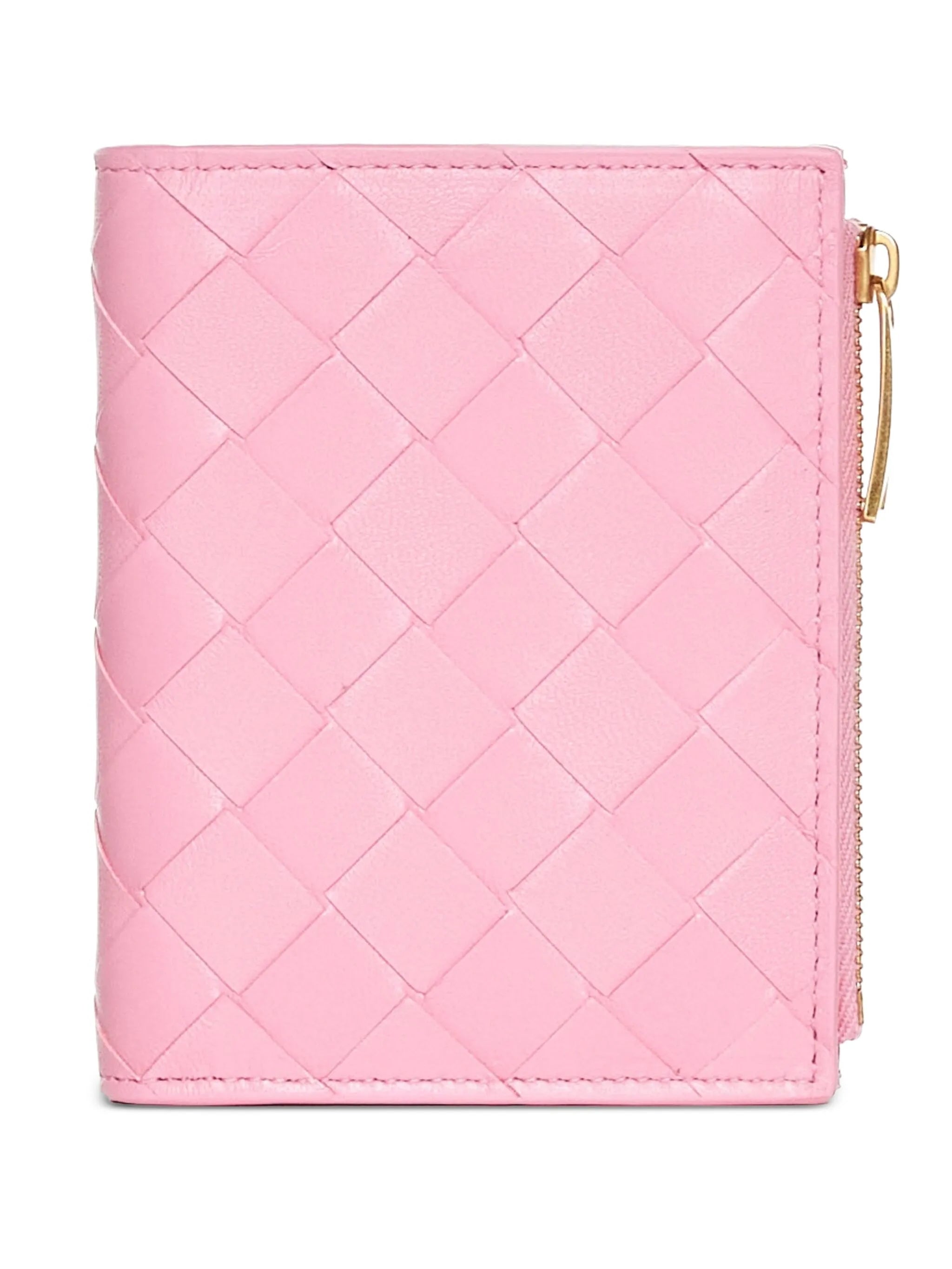 Intrecciato leather bi-fold wallet