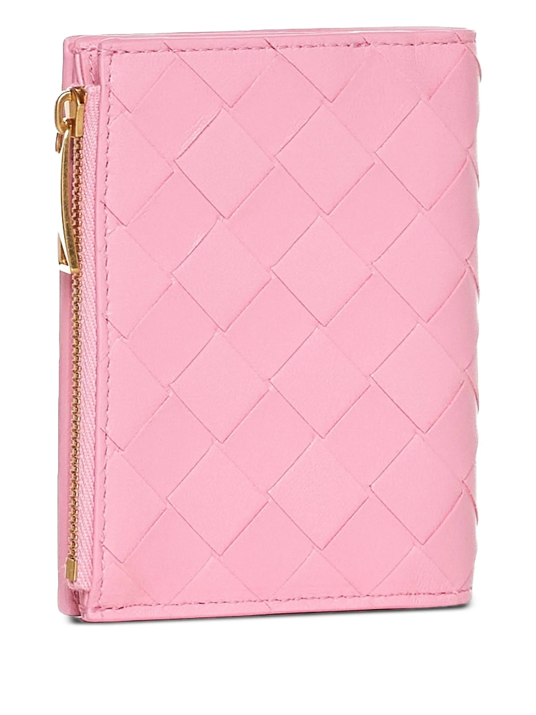 Intrecciato leather bi-fold wallet