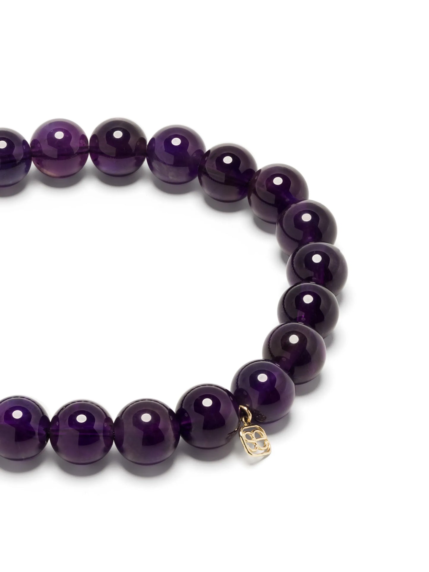 14kt yellow gold amethyst Hamsa bracelet