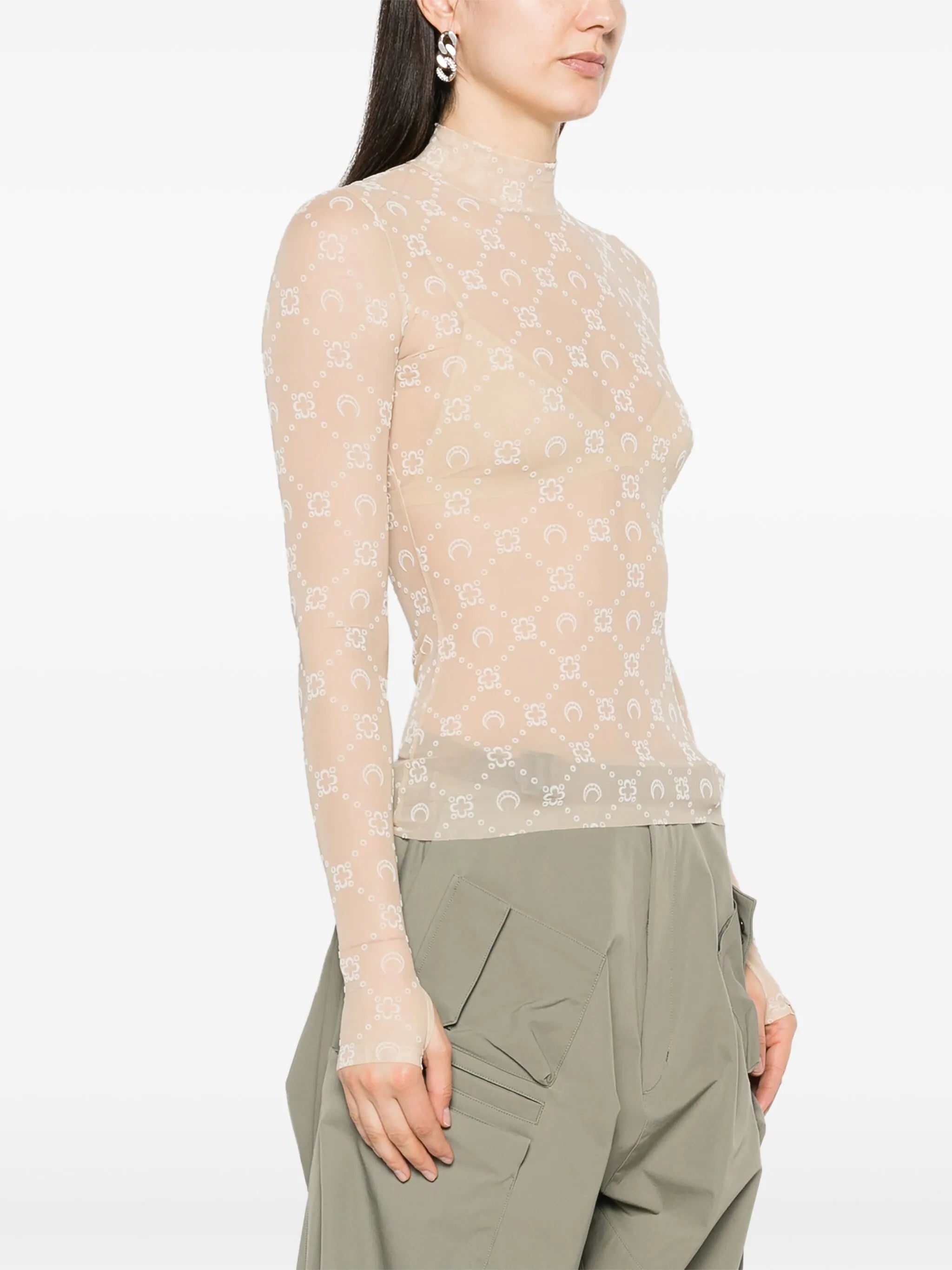 Crescent Moon mesh T-shirt