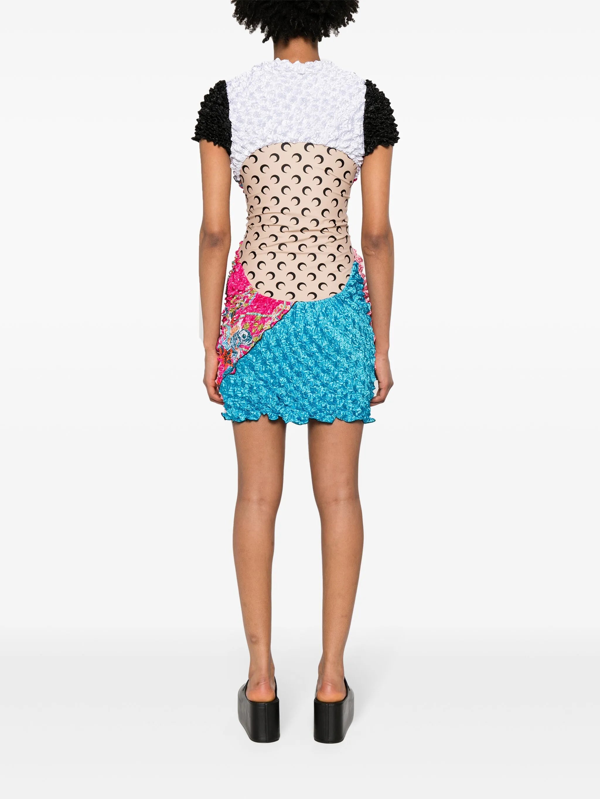 Regenerated panelled minidress