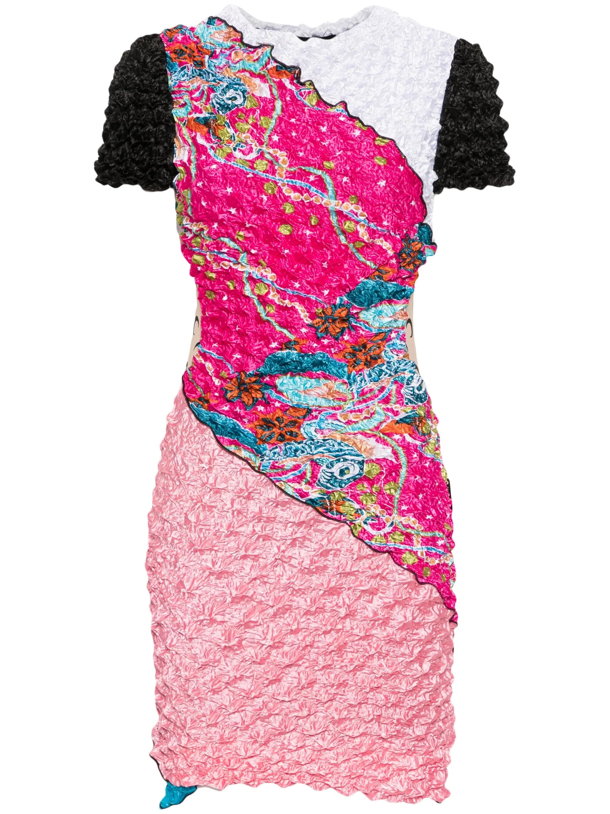 Regenerated panelled minidress