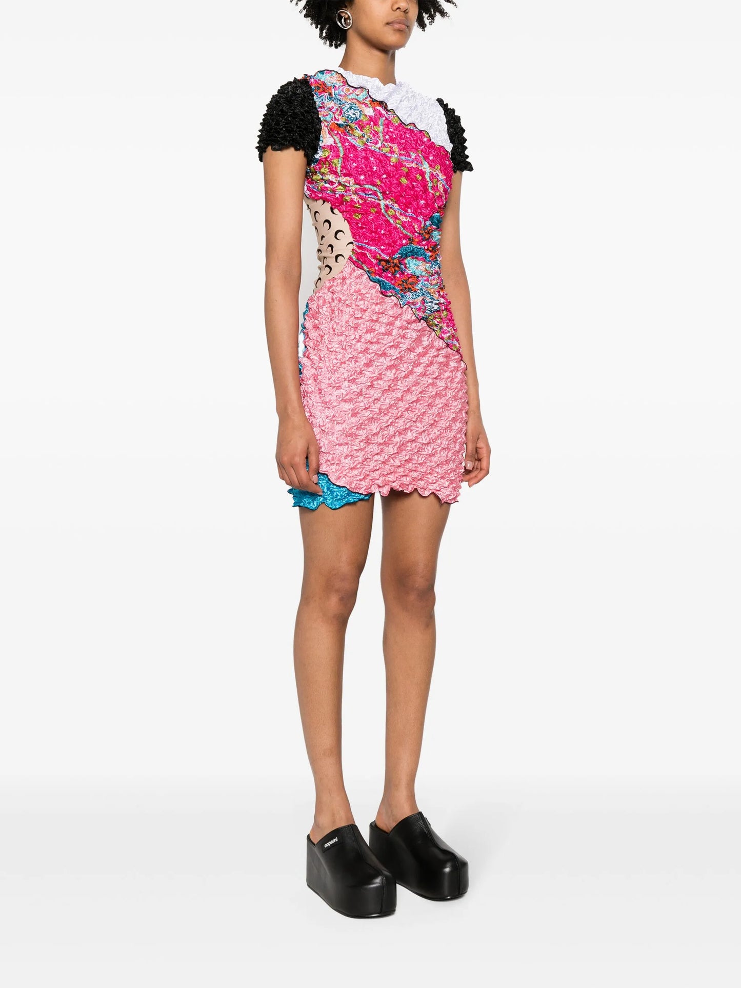 Regenerated panelled minidress
