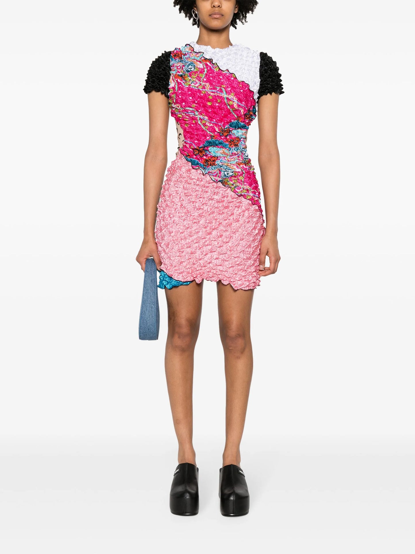 Regenerated panelled minidress