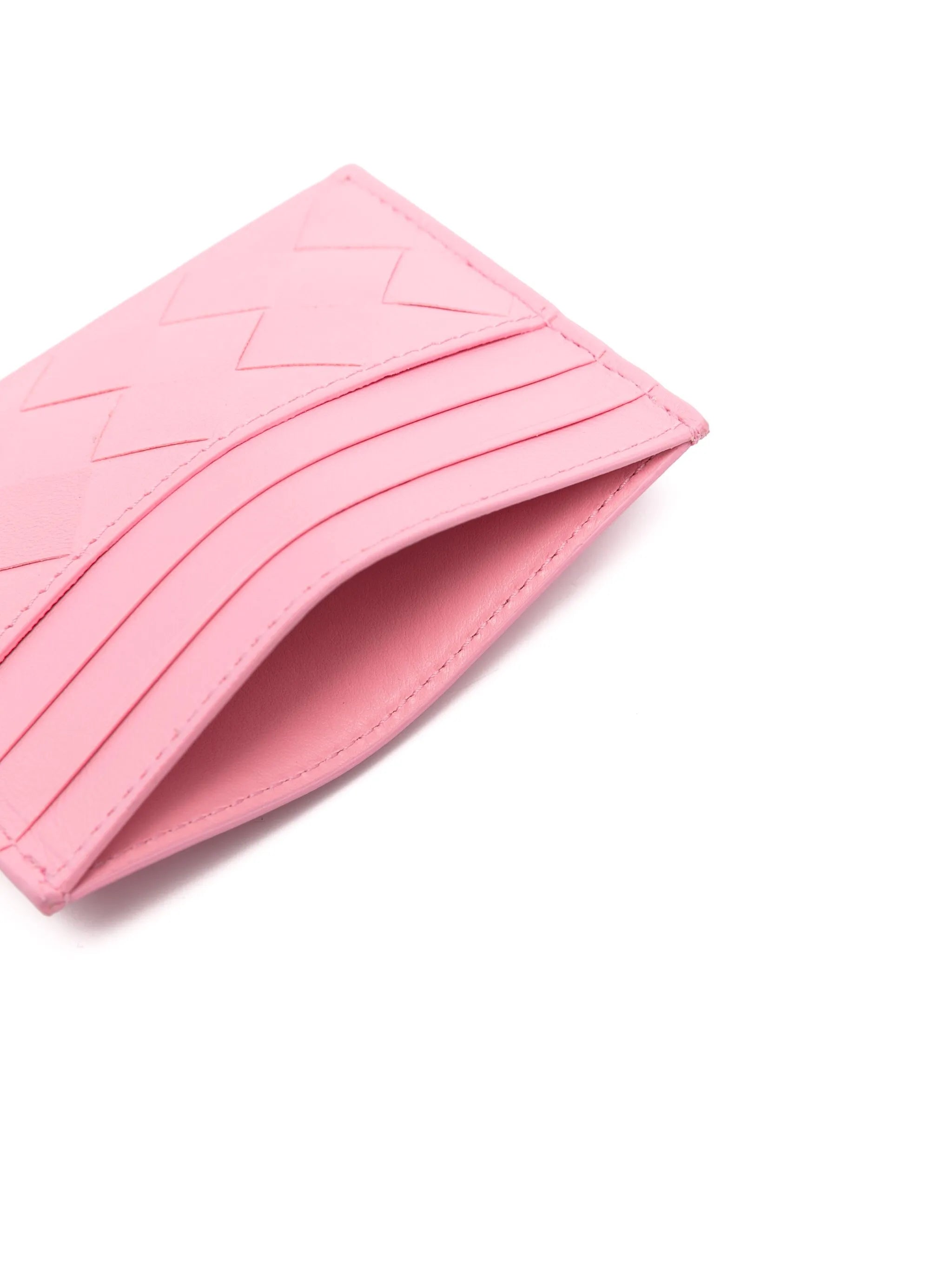Intrecciato leather cardholder