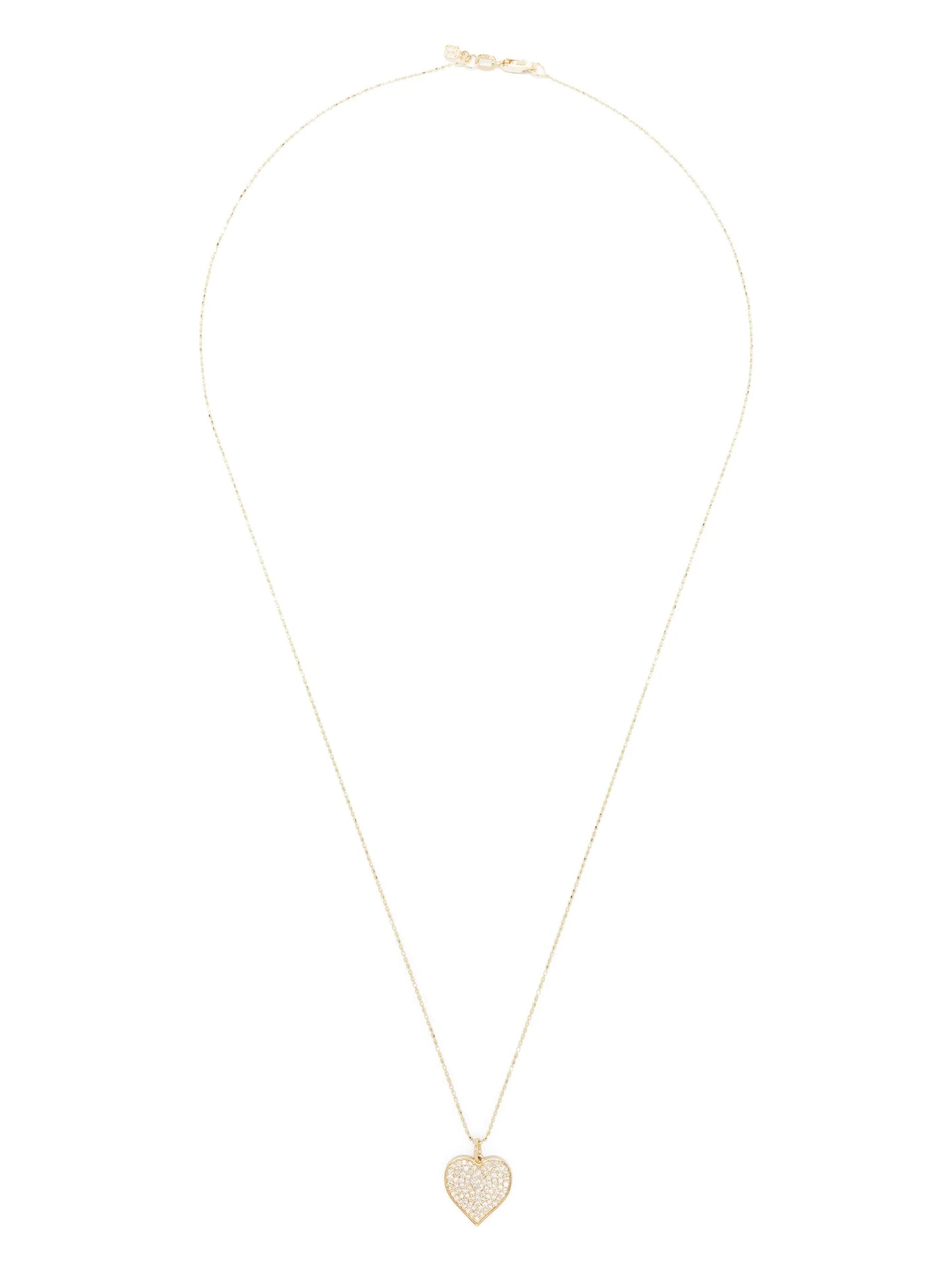 14kt yellow gold large Heart chain necklace