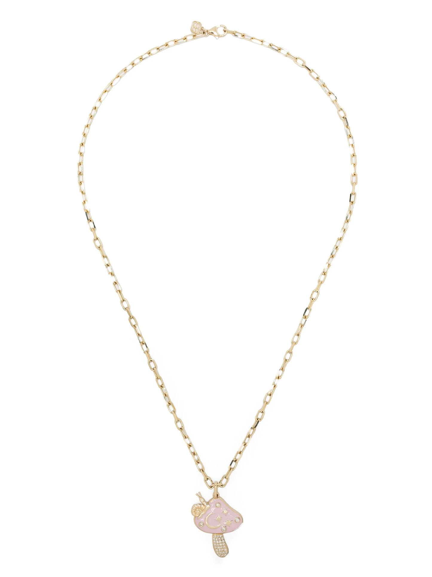14kt yellow gold Celestial Mushroom pendant necklace