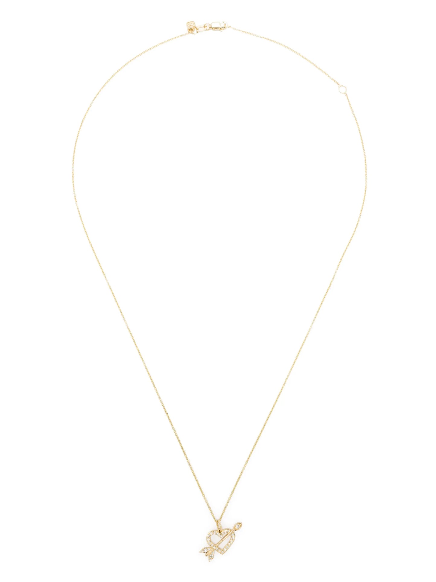 14kt yellow gold diamond pendant necklace