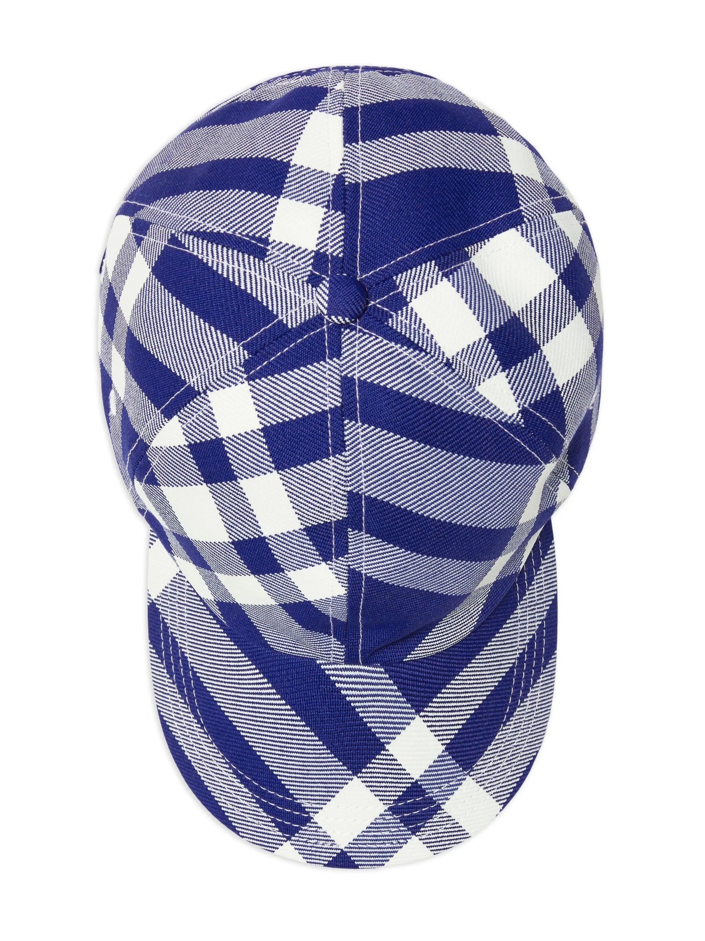 check-plaid cotton baseball cap